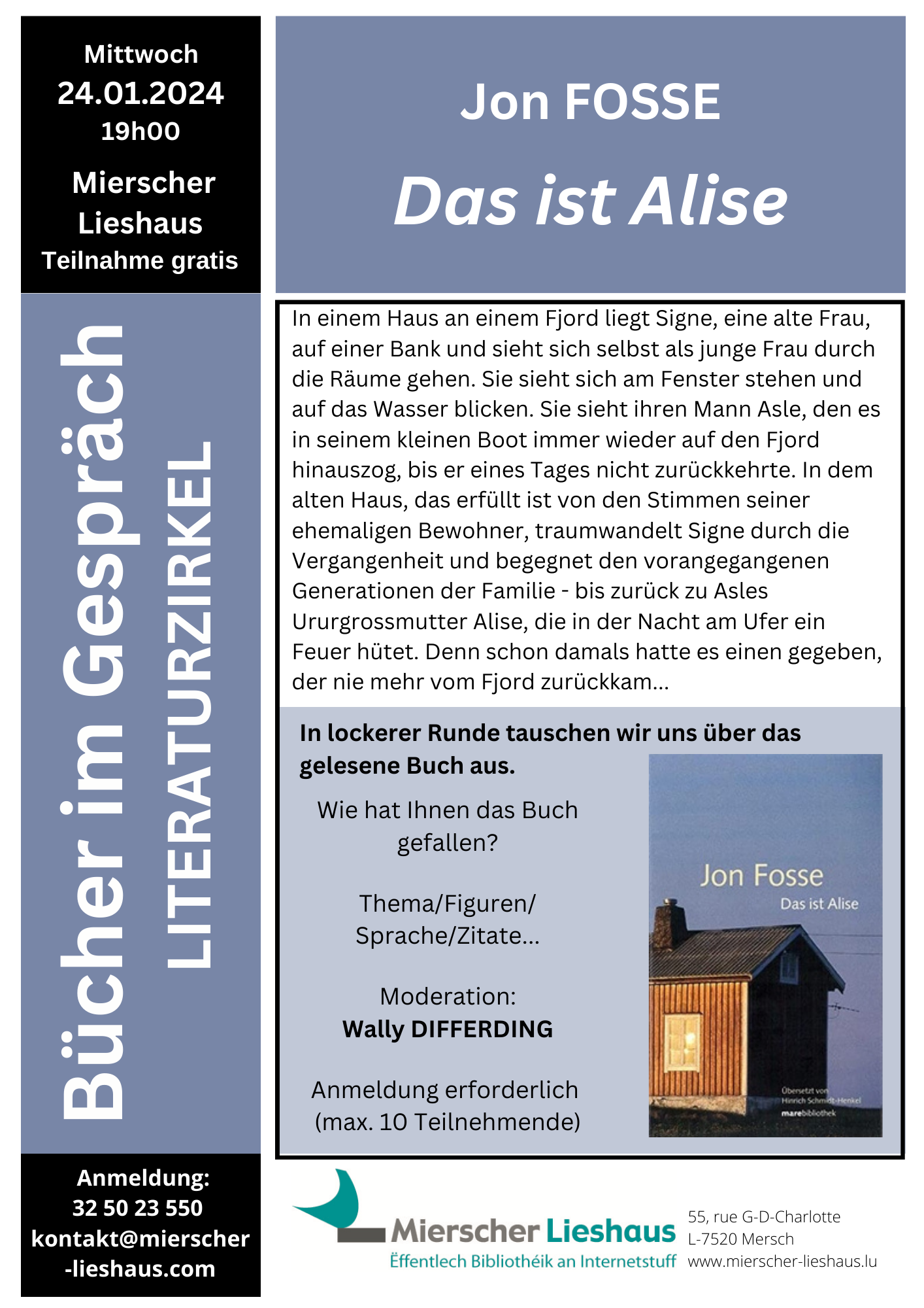 Literaturzirkel: "Das ist Alise" von Jon Fosse