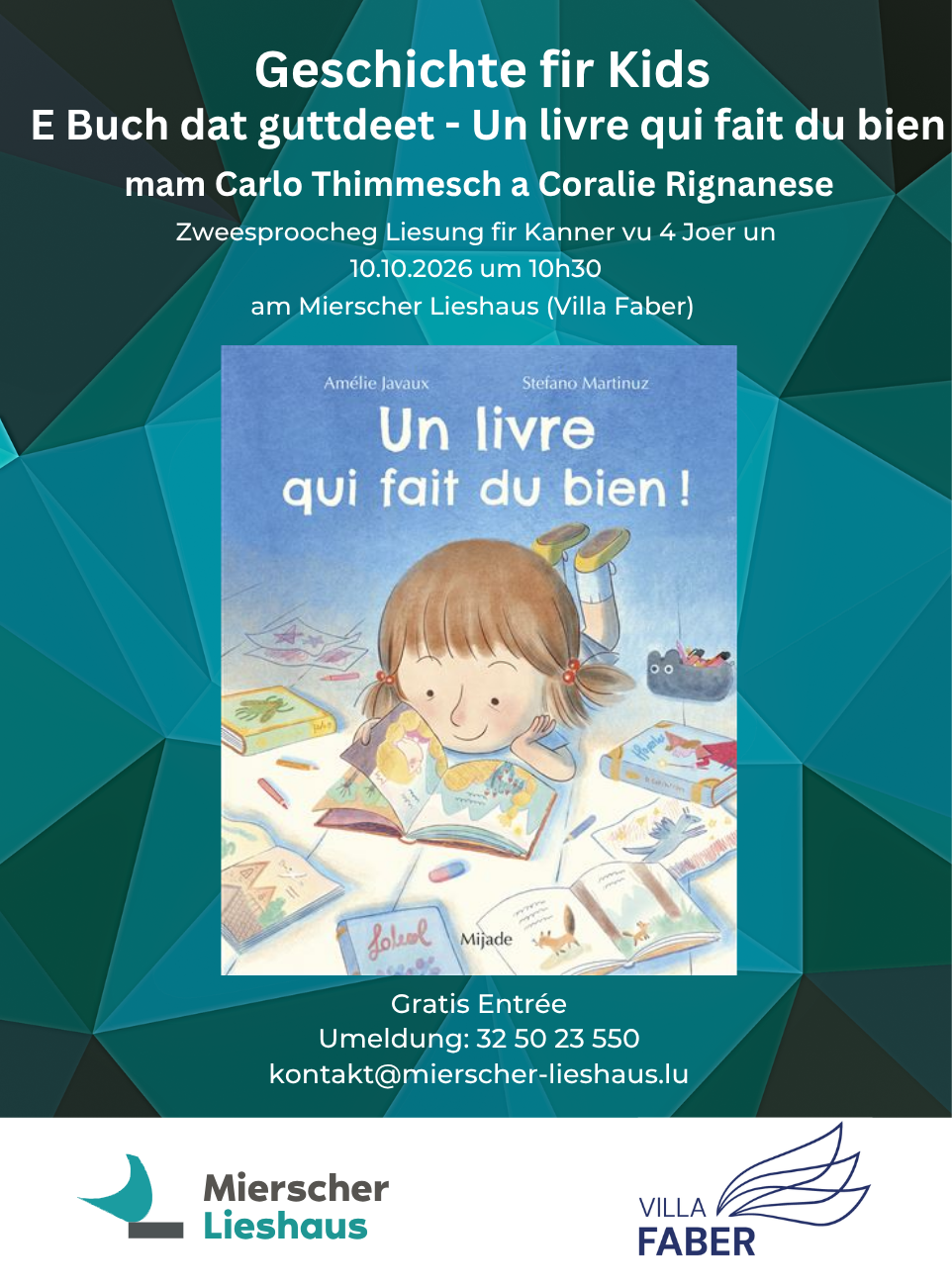 E Buch dat guttdeet - Un livre qui fait du bien mam Coralie Rignanese a Carlo Thimmesch