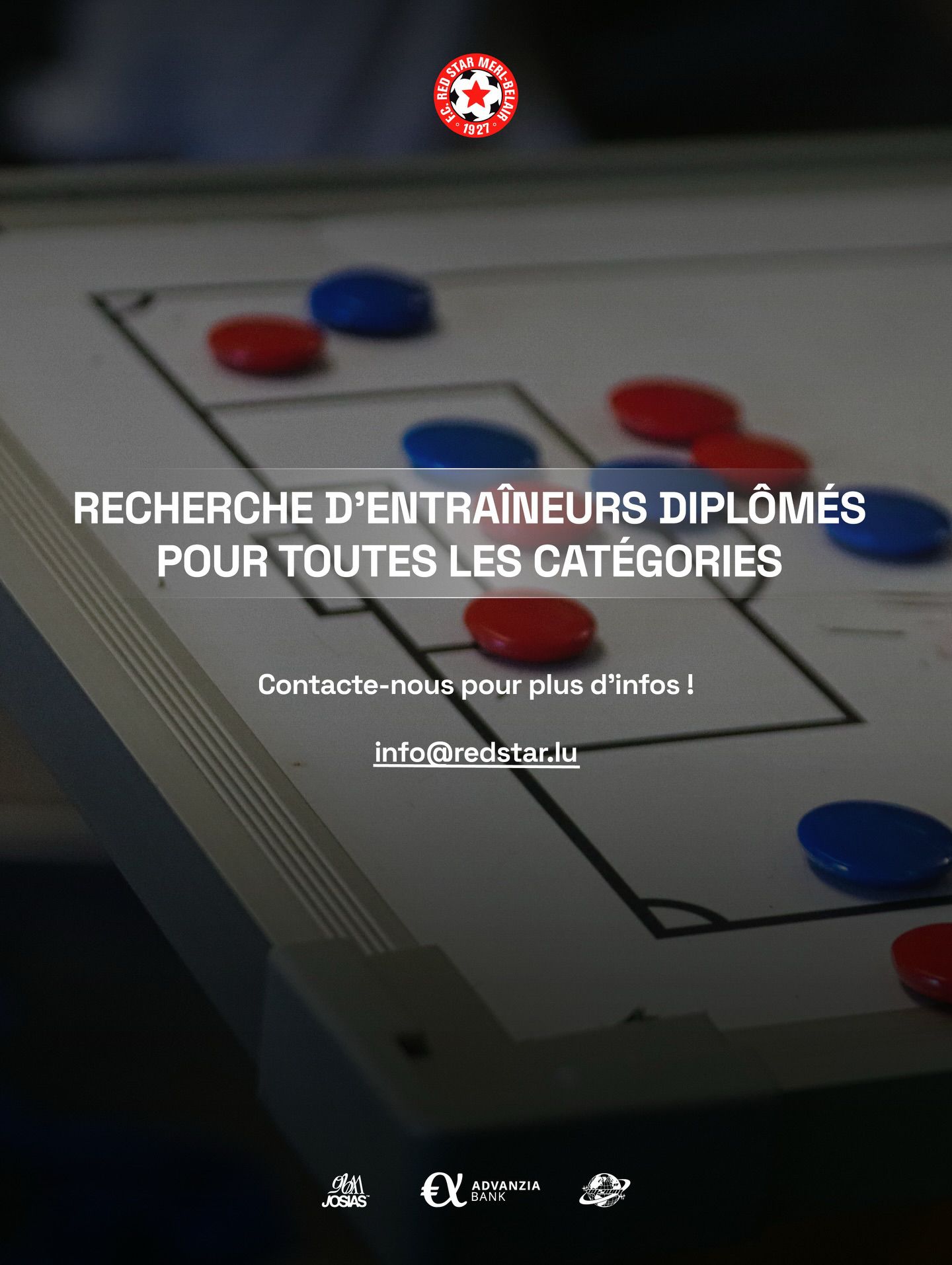 Red Star Merl-Belair cherche des entraîneurs pour tous les categories 