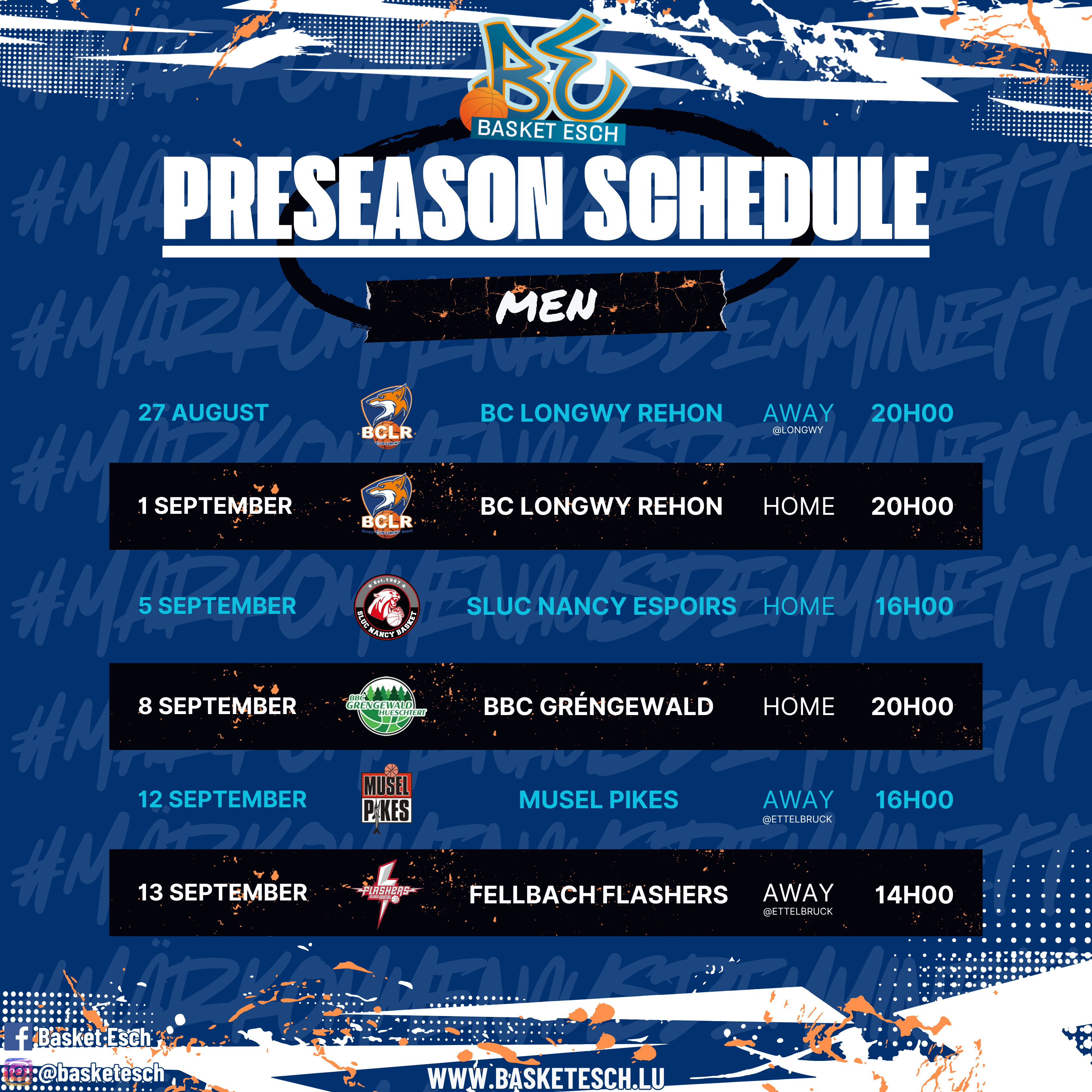PRESEASON GAMES - MEN & WOMEN