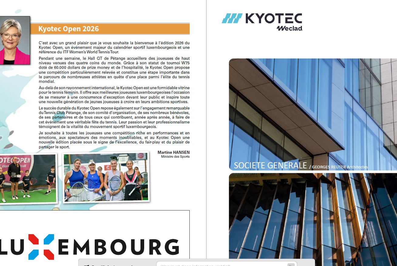 onsultez la brochure du tournoi ITF Kyotec  2026