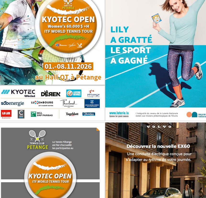 La brochure du tournoi ITF 2026 ONLINE