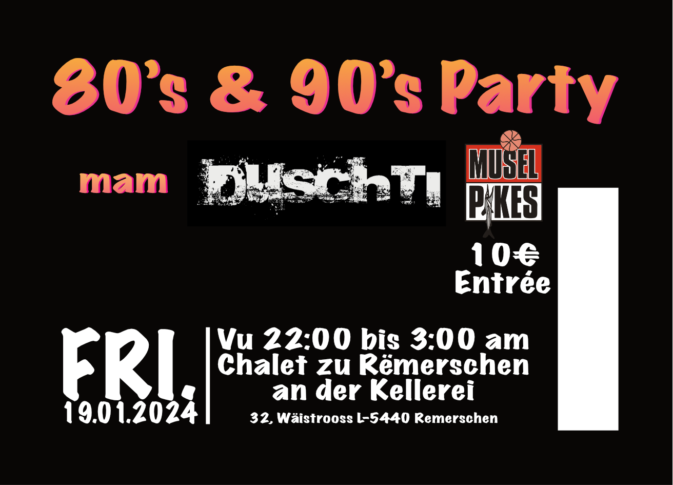 80's & 90's Party mam DJ Duschti