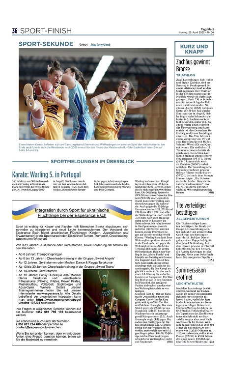 Article du 25/04/2022