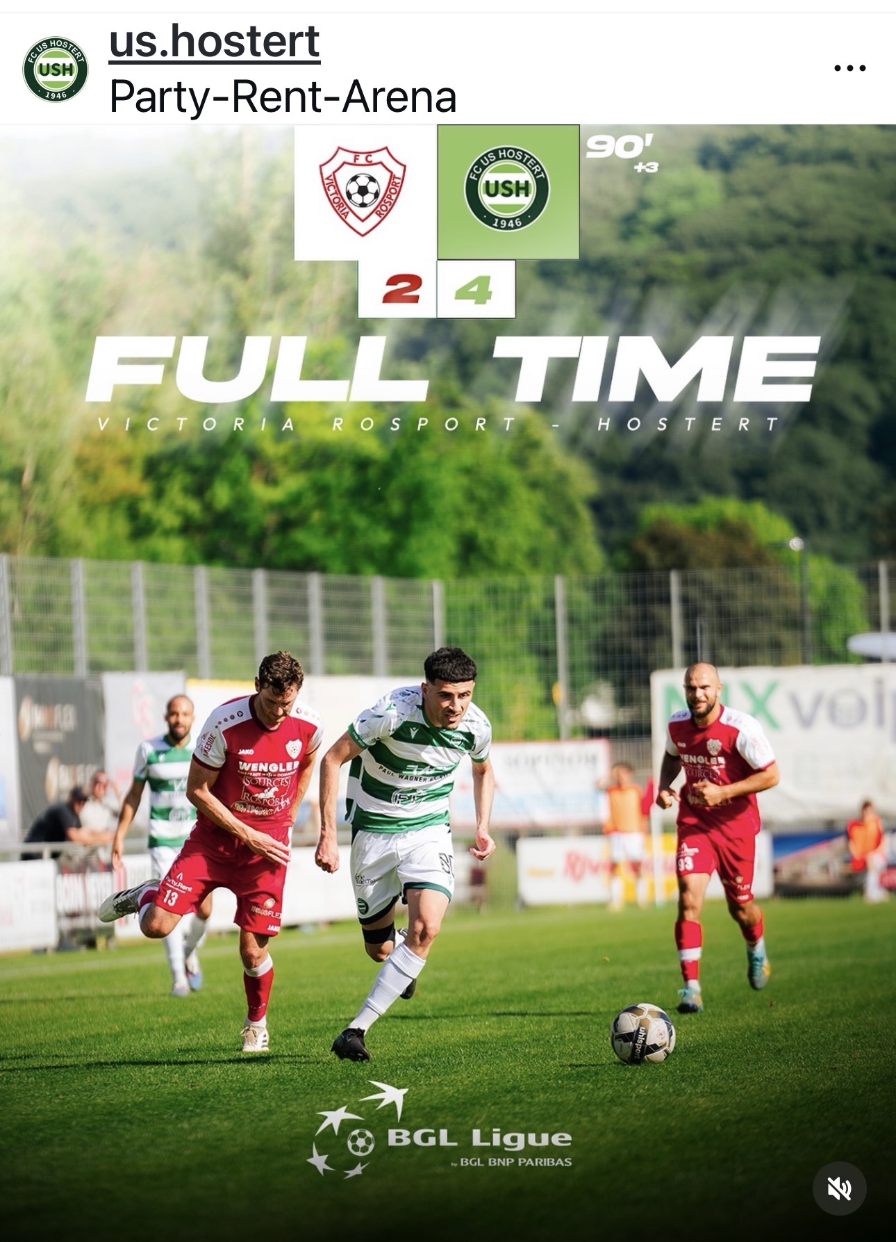 10. Saison-Erfollech beim Coupe-Finalist an 9. Plaatz an der Ofschlosstabell vun der BGL-Ligue 💪💚
