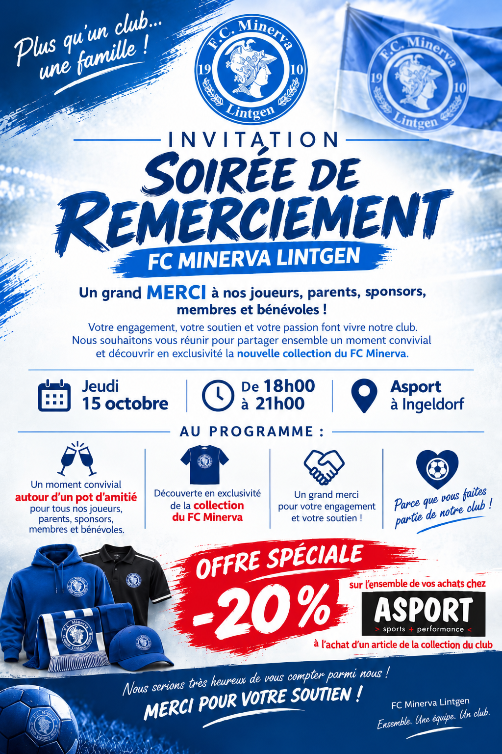 SOIRÉE DE REMERCIEMENT 💙⚽