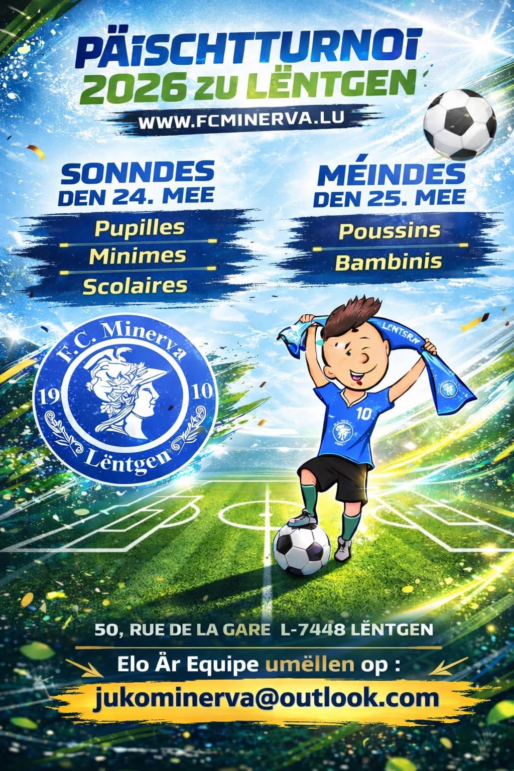 ⚽🔥 Tournoi de Pentecôte 2026 – FC Minerva Lëntgen