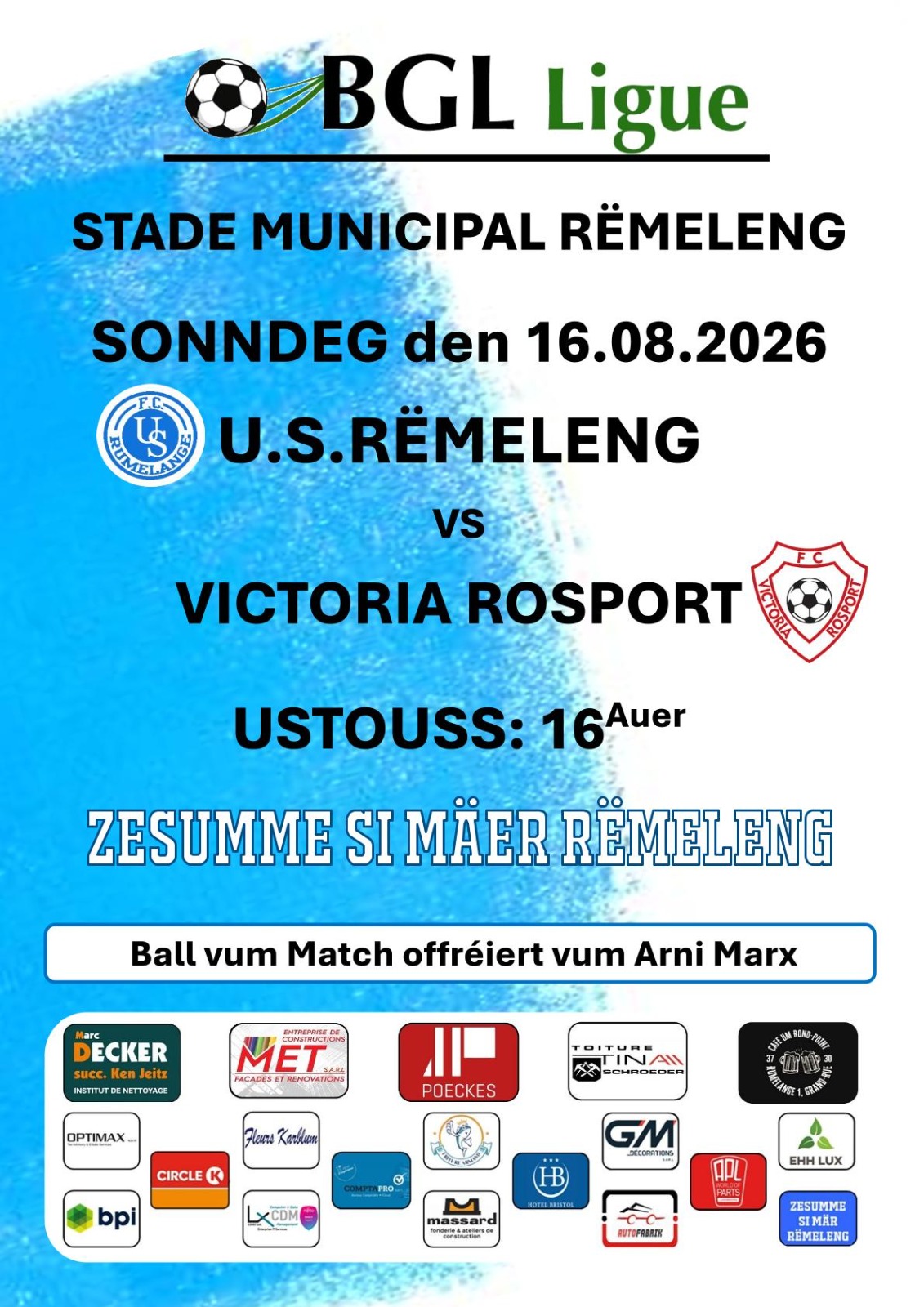 USR-Rosport le 16/08/2026 à 16 hrs