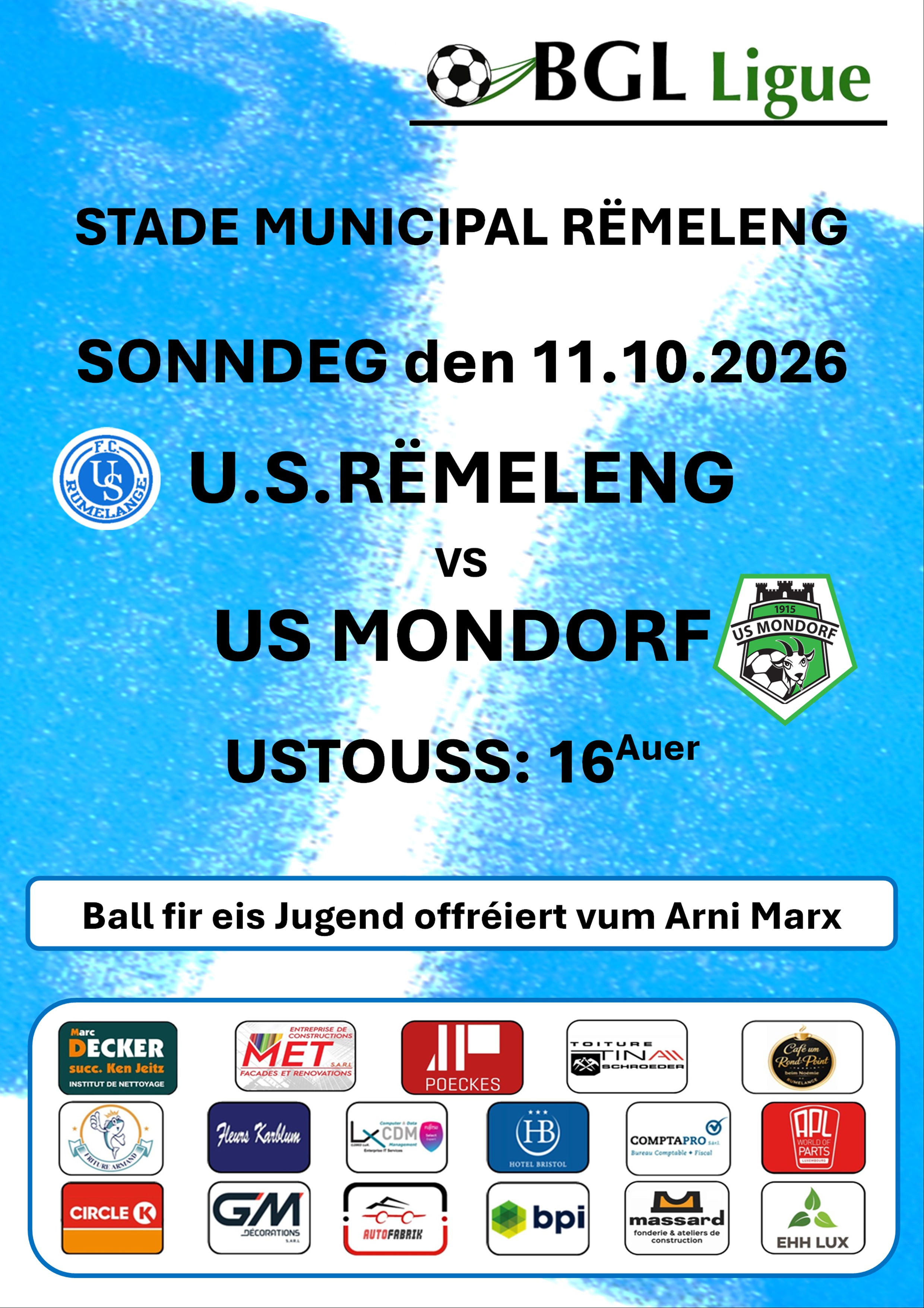 USR - Mondorf le 11/10/2026 à 16:00 heures