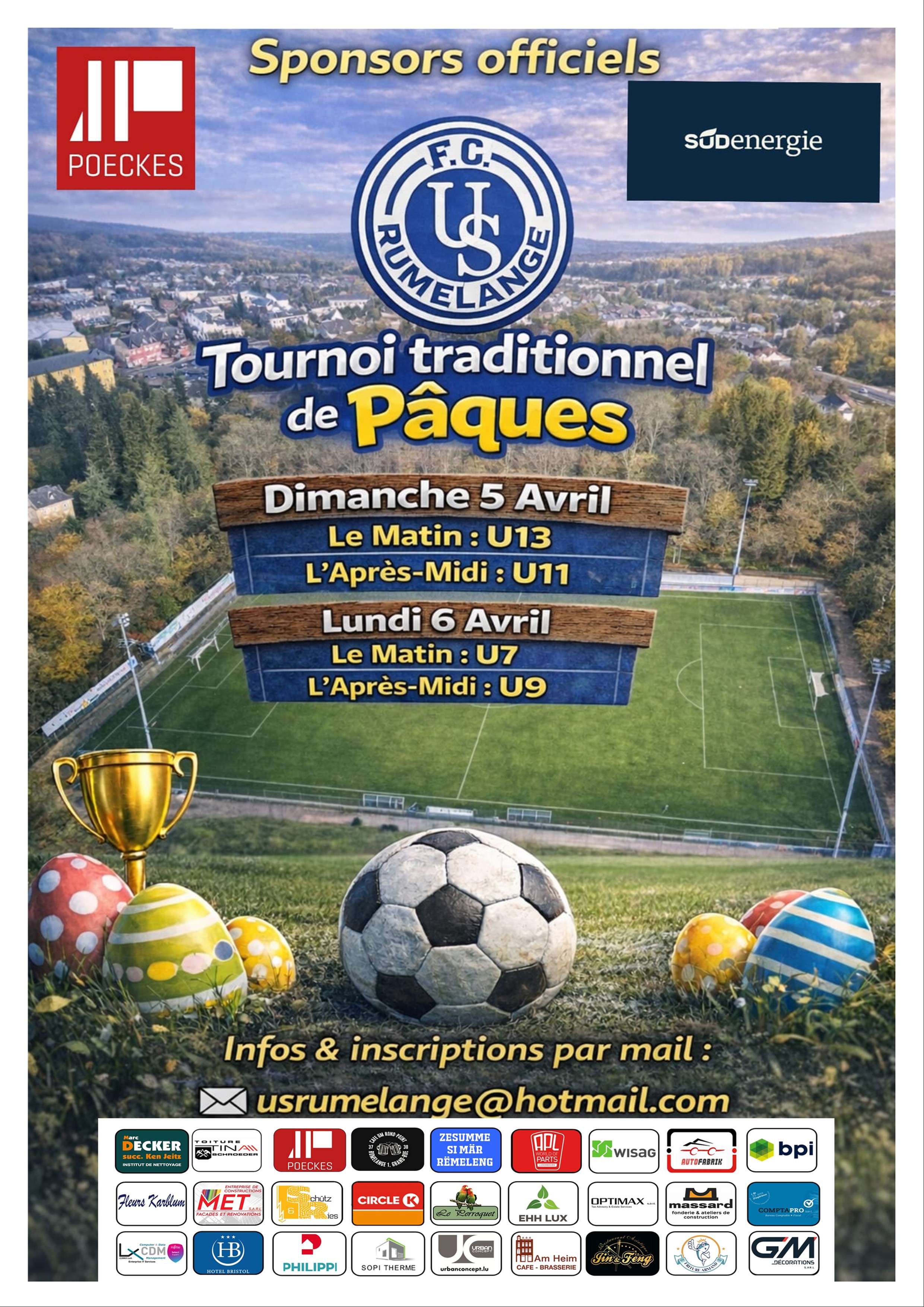 Tournoi de Pâques 2026 le 5 et 6 avril 2026
