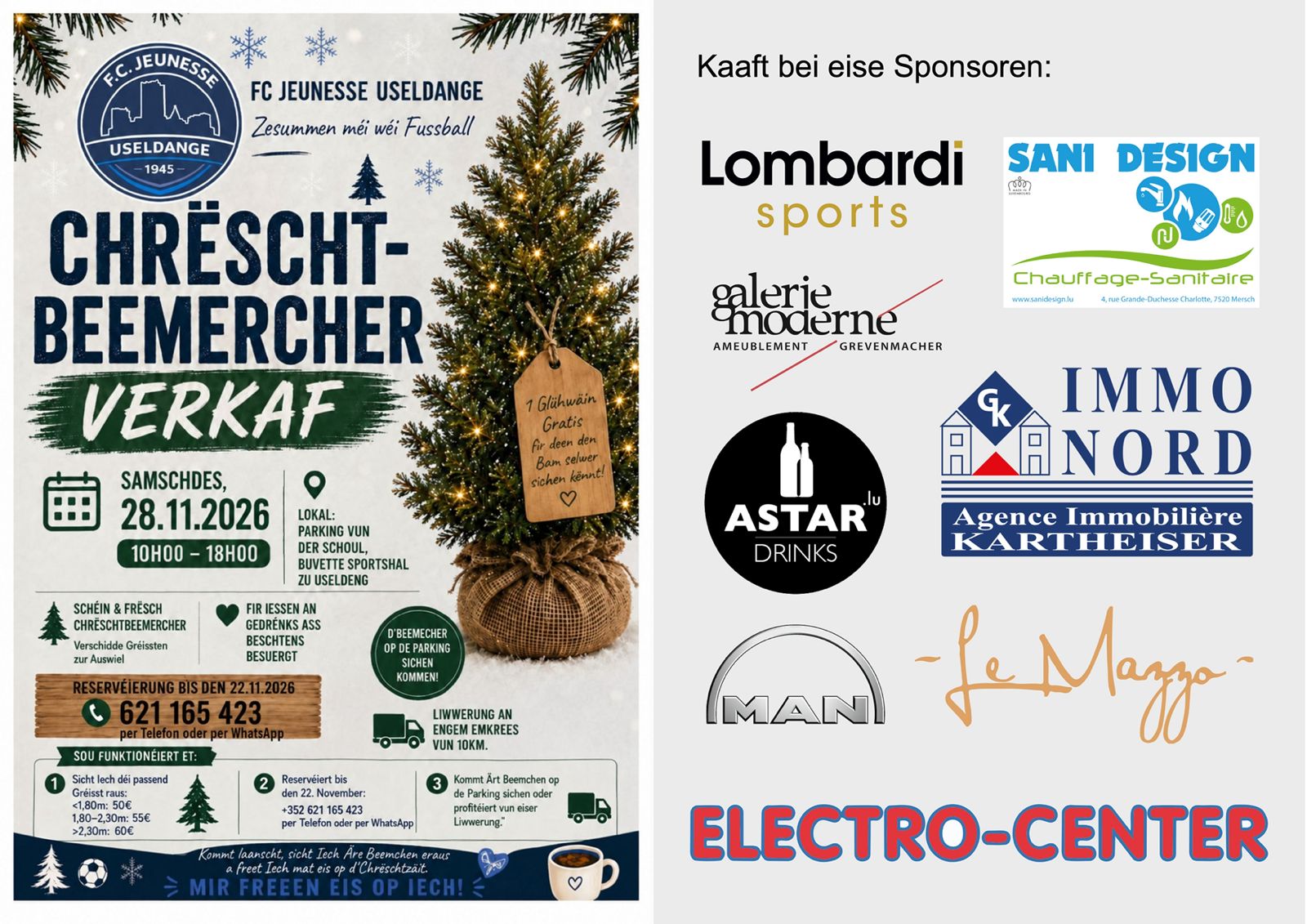 Chrëschtbeemecher Verkaf FCJU