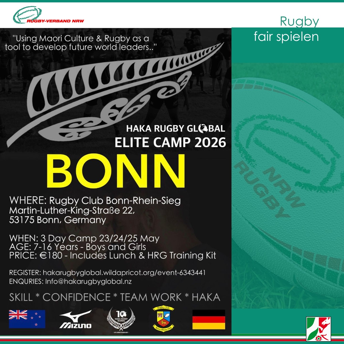 Haka Rugby Global Elite Camp 2026