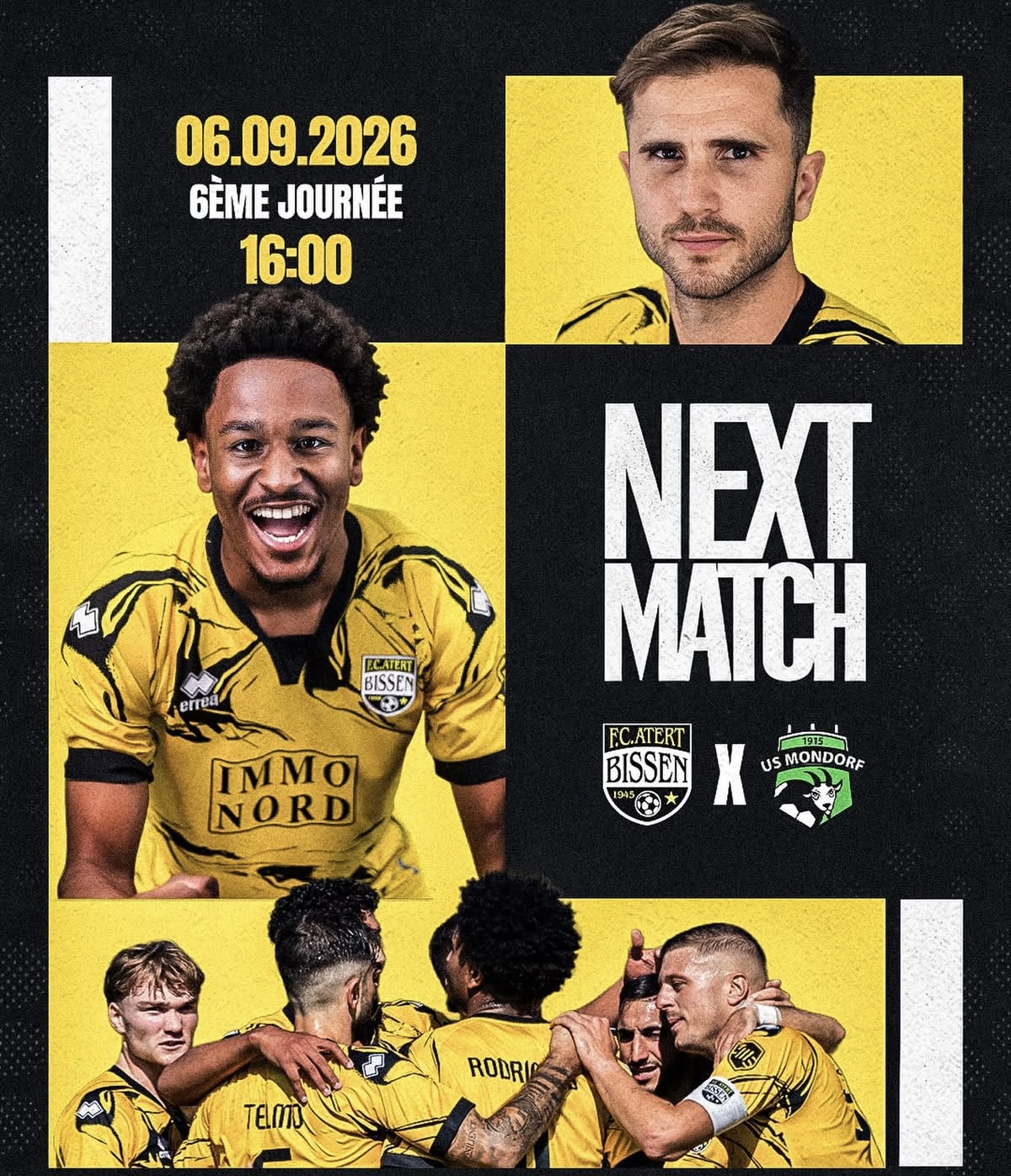 BGL J6 - Dimanche 6/9/2026 - 16h00 - Atert Bissen - US Mondorf - Stade Klengbousbierg Bissen