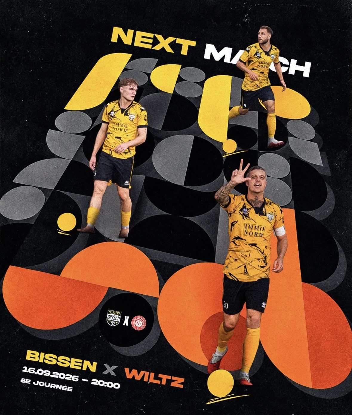Demain, c’est jour de match ! 20h00 à Bissen ! 🔥 Nous comptons sur votre soutien pour nous aider à aller chercher 3 points de plus !  #eemolbiissenemmerbiissen