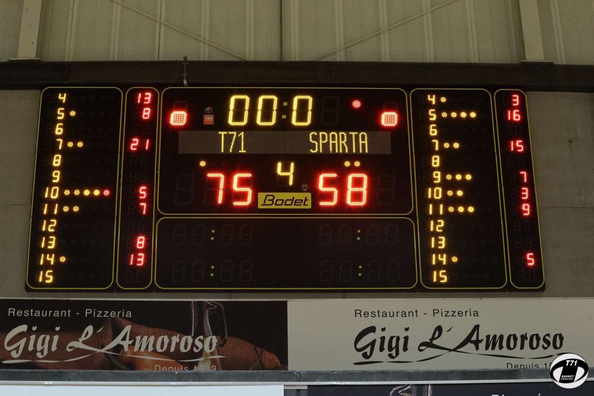 Ladies :1- 1/2 Finales LBBL : T71 Dudelange - Sparta Bertrange 75 - 58