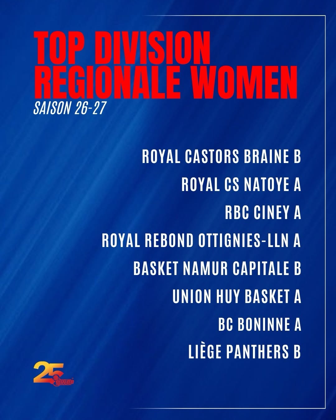 Découvrez la composition des séries régionales dames 2026-2027 !🔥