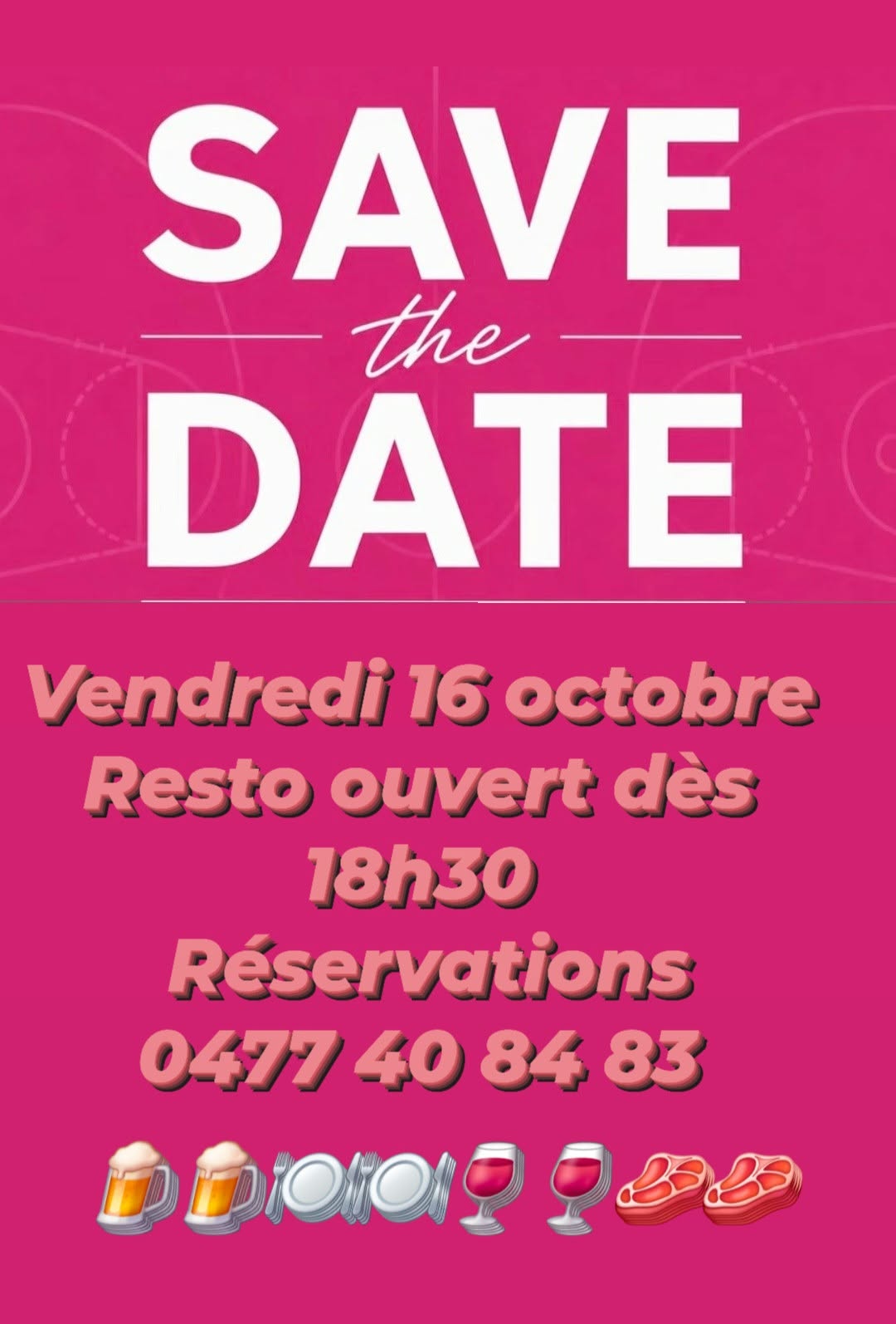 Réservation du 16/10 chez Mitch! 