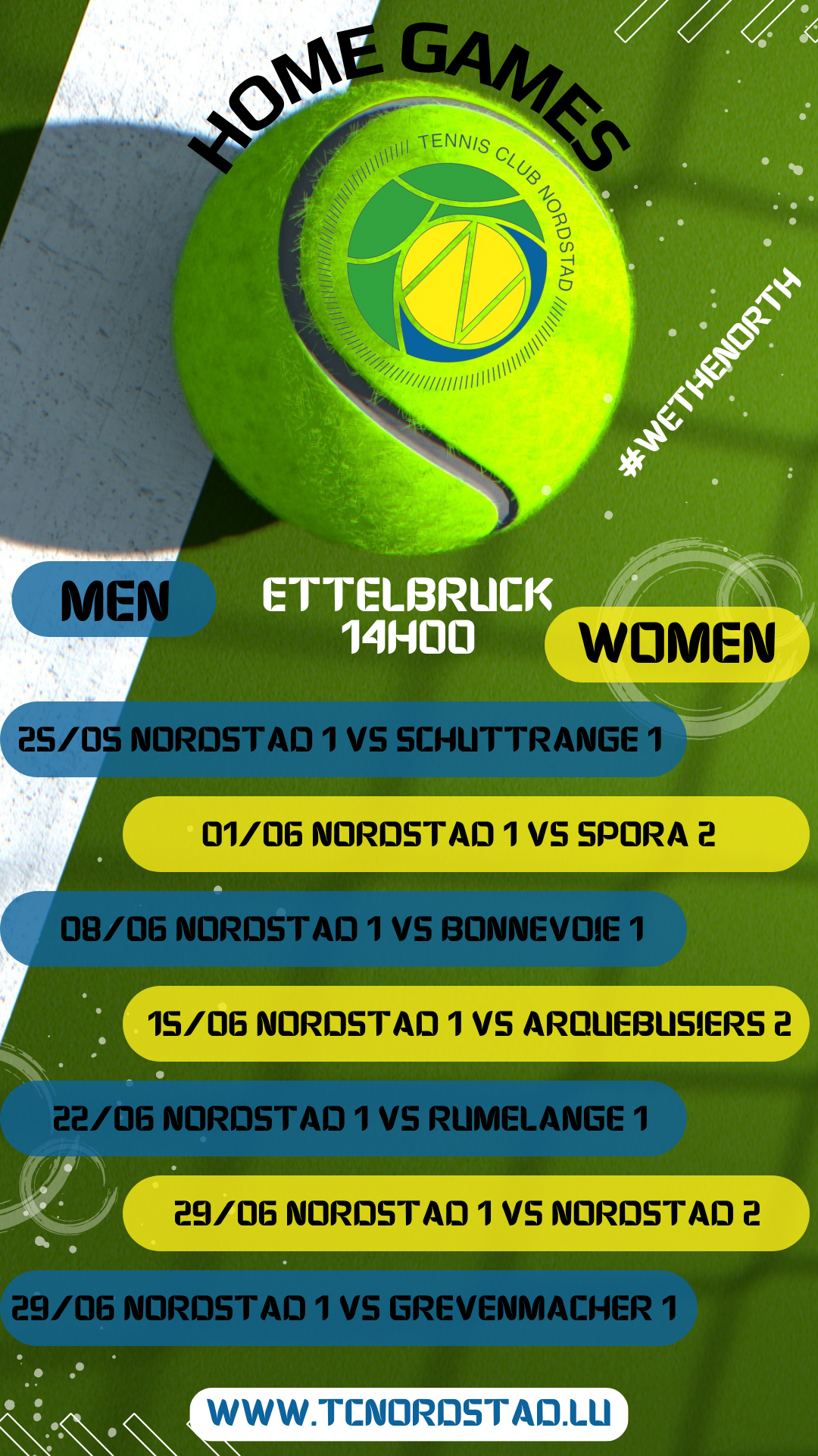 Hären Interclub: TC Nordstad 1 vs TC Schuttrange 1