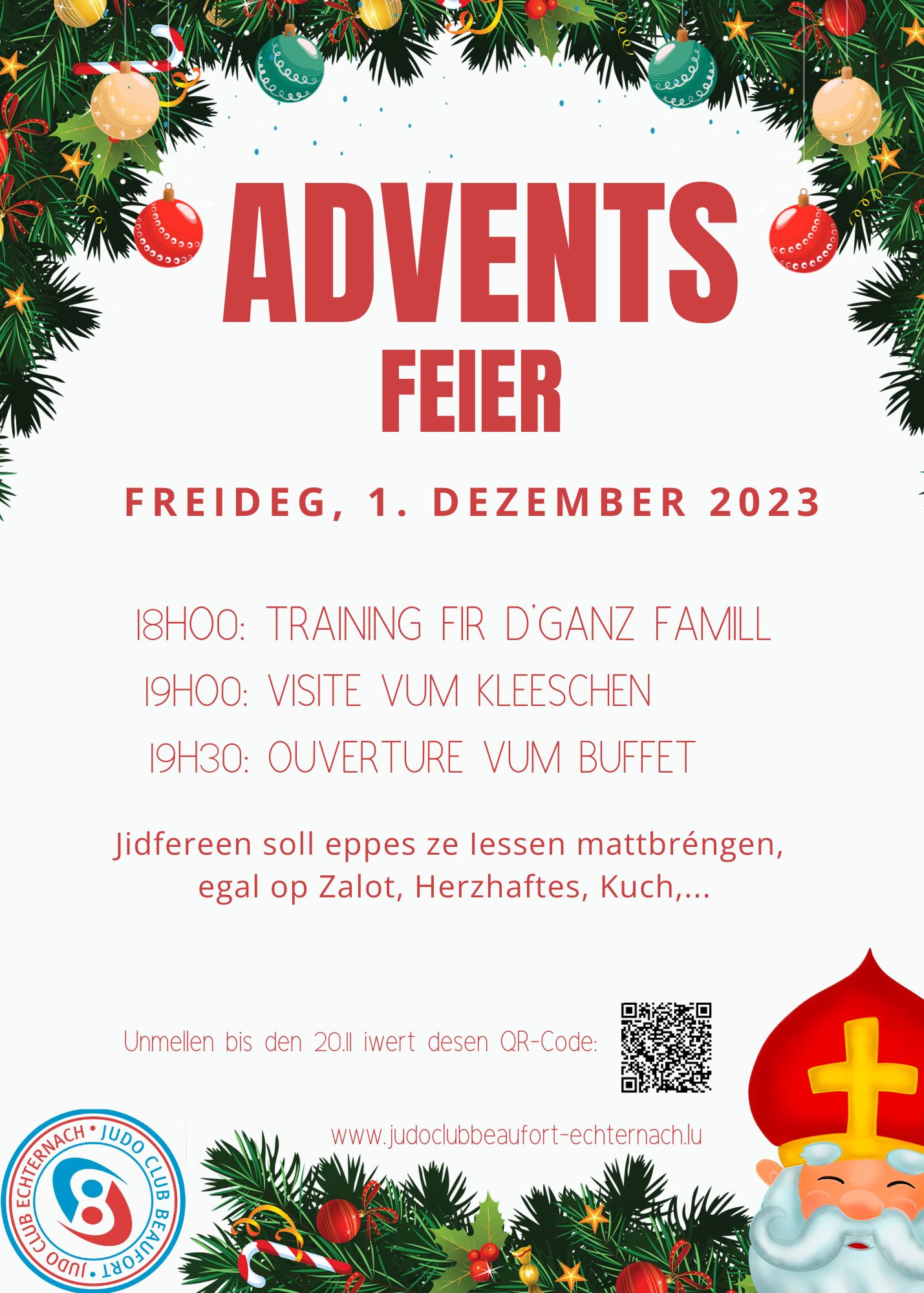 Adventsfeier Judo Club Beaufort-Echternach