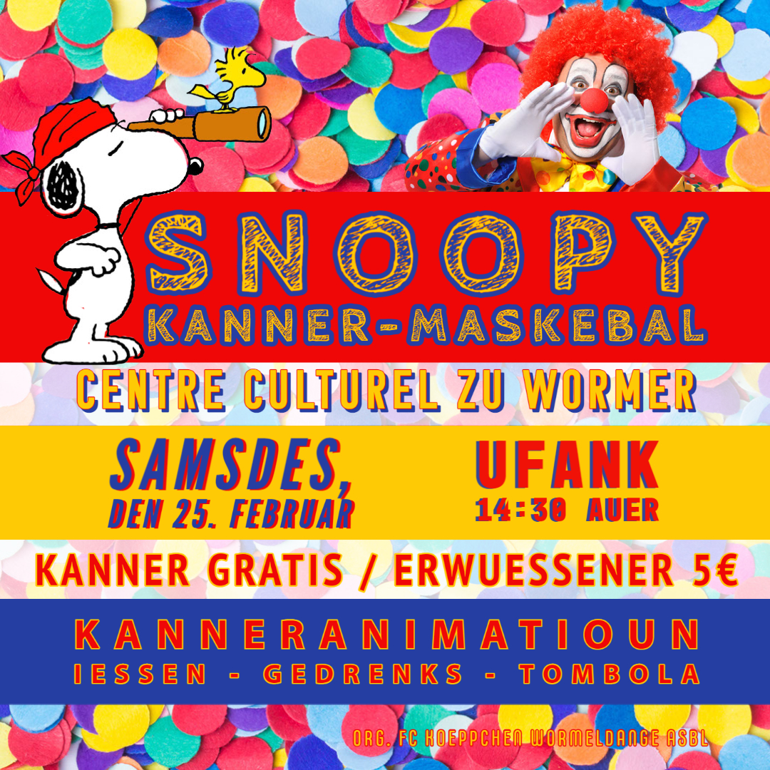 Snoopy Kanner Maskebal