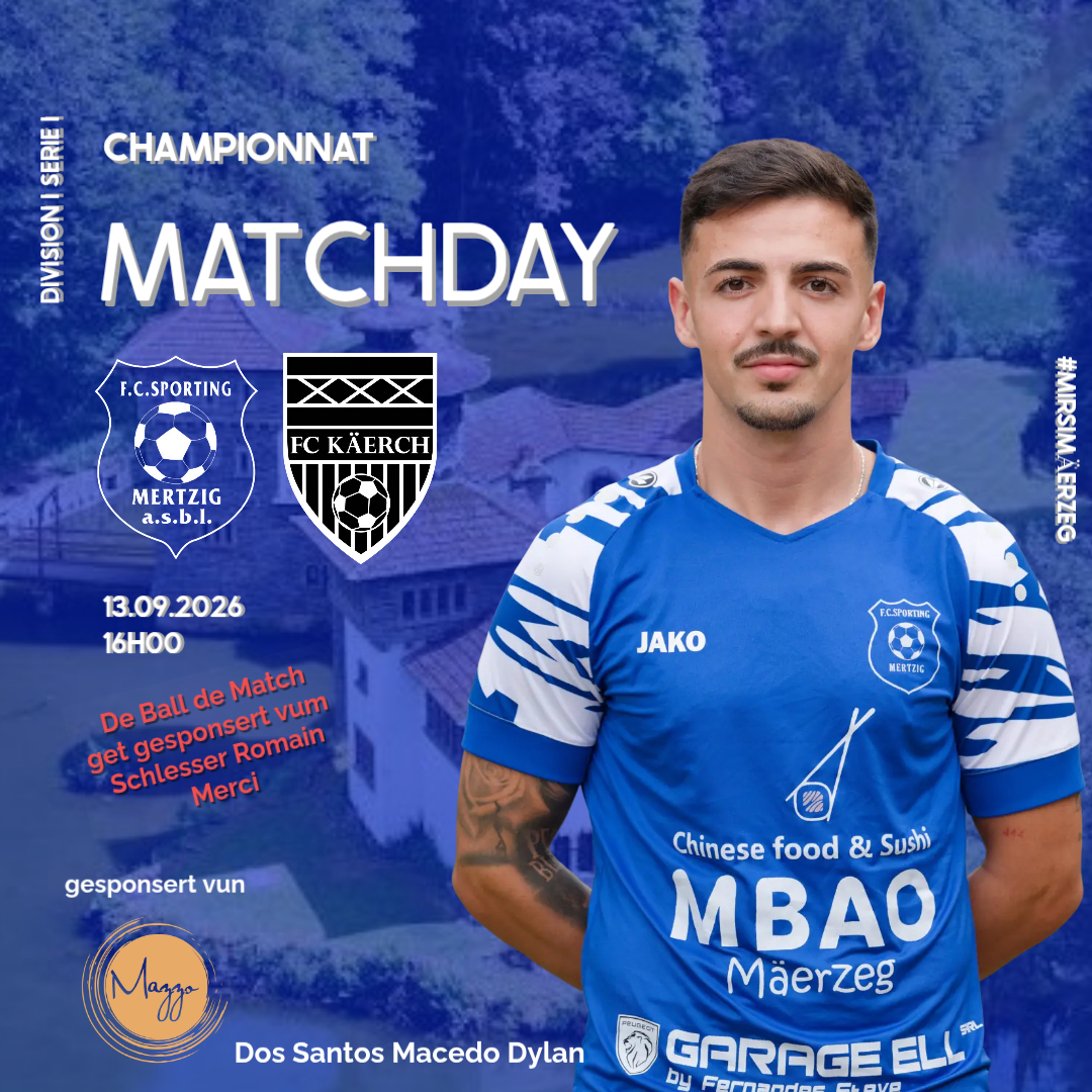 Matchday e Sonndeg doheem géint den FC Käerch