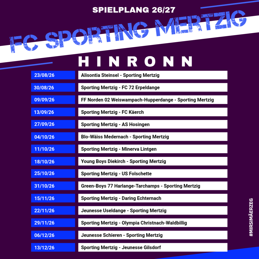Spillplang Hinronn 26/27