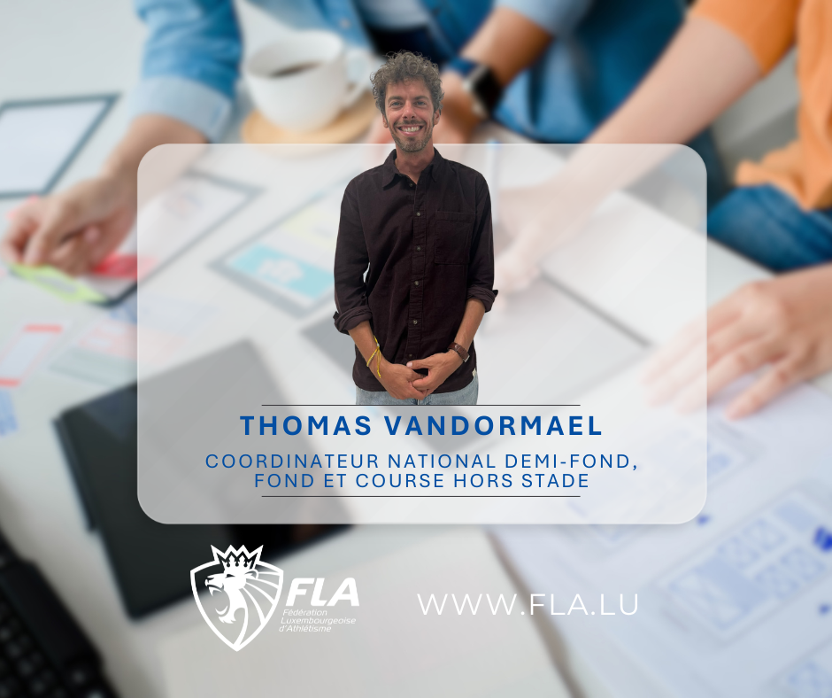 Thomas Vandormaël rejoint la FLA comme coordinateur national demi-fond, fond et course hors stade