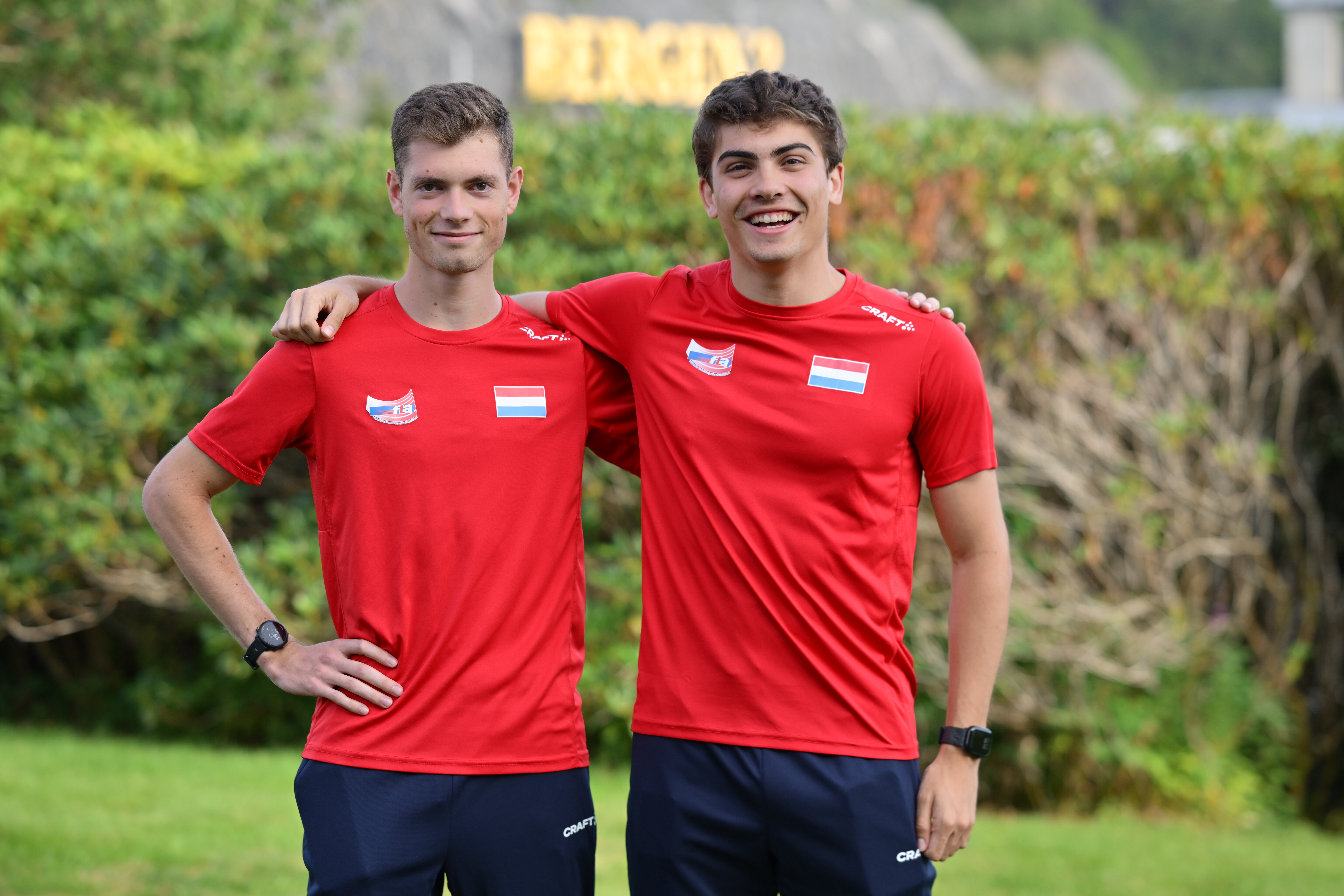 Championnats d'Europe U23 - Arrivée de l'équipe à Bergen