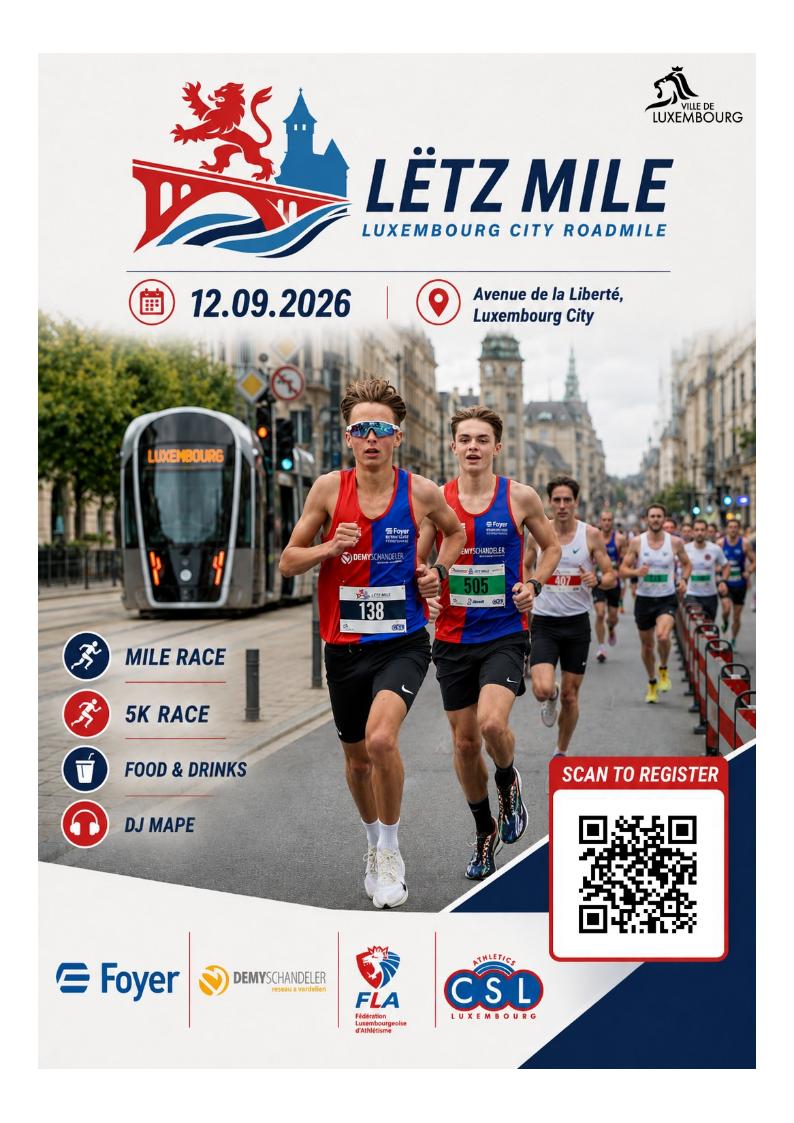 LËTZMILE – The Luxembourg City Roadmile
