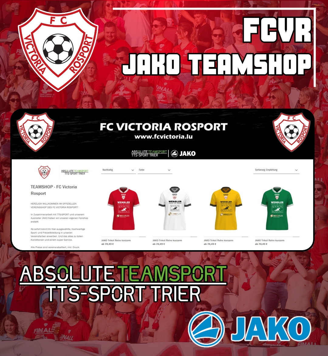 Teamshop vum FC Victoria Rouspert