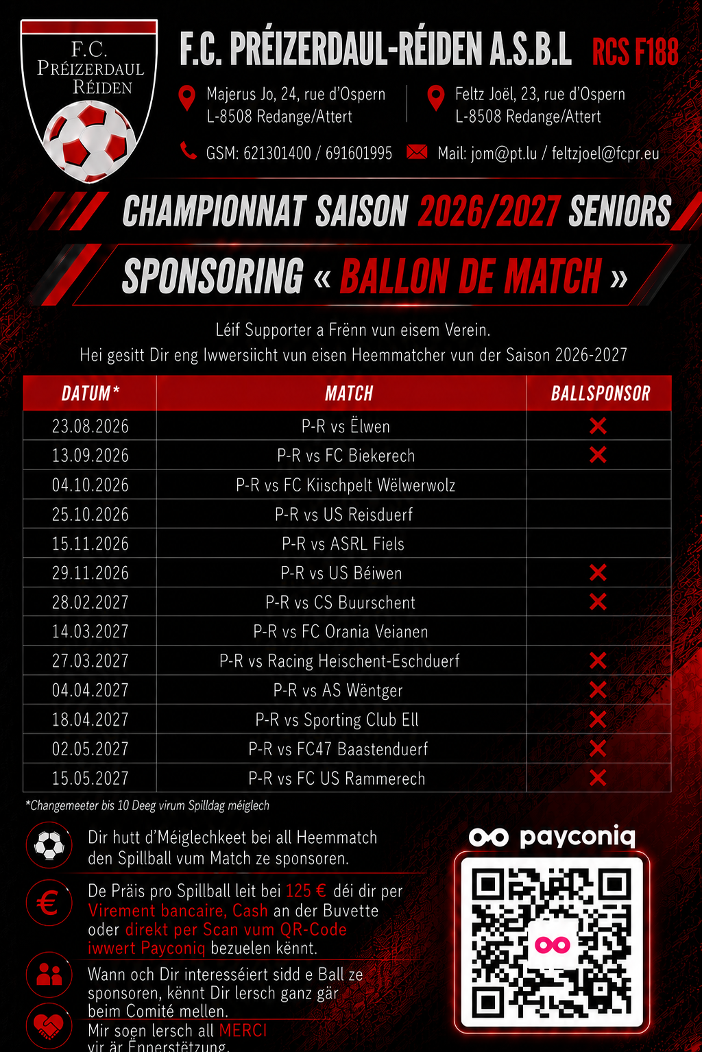 Ballsponsoring Saison 2026-2027