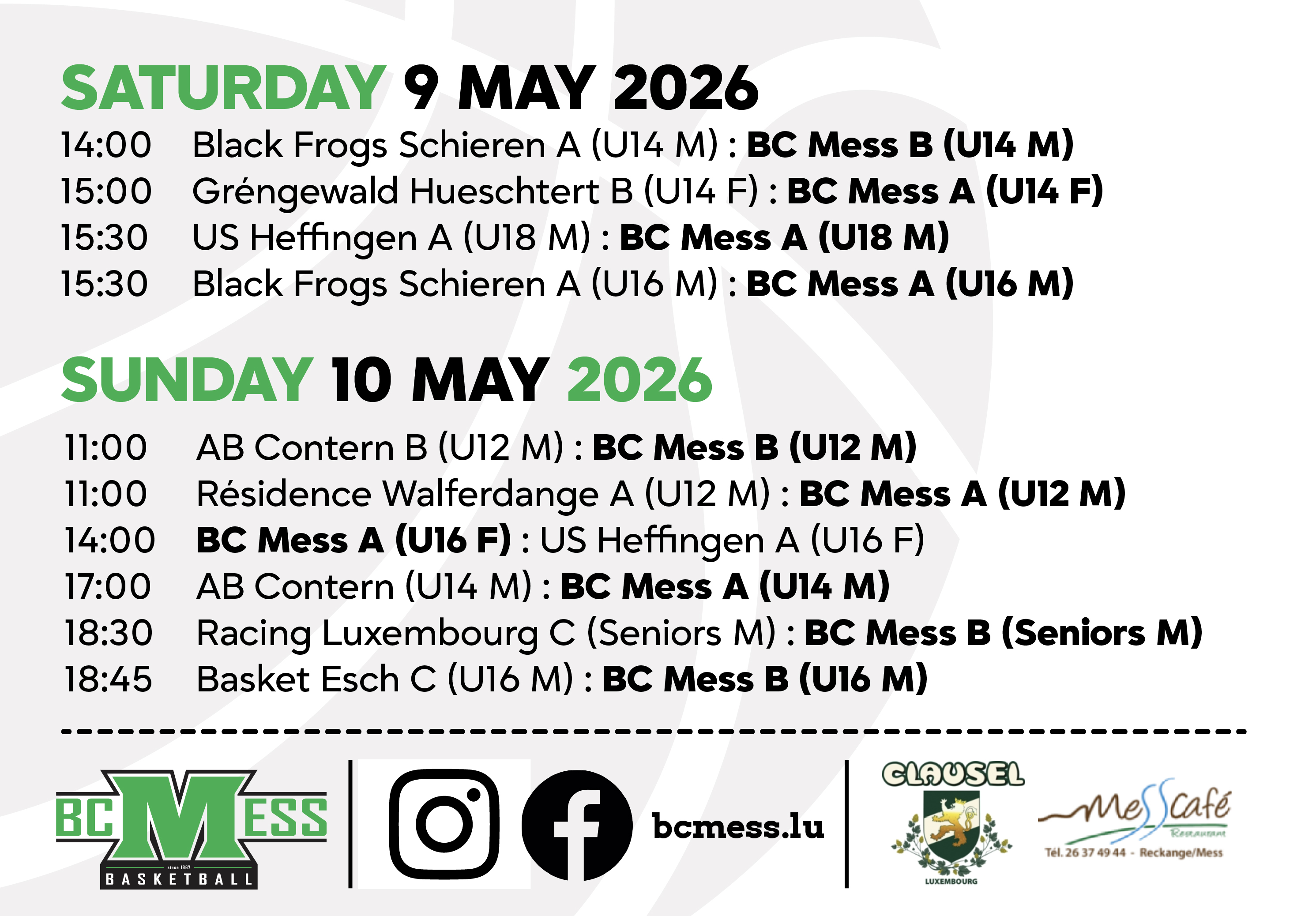 Last games of the season