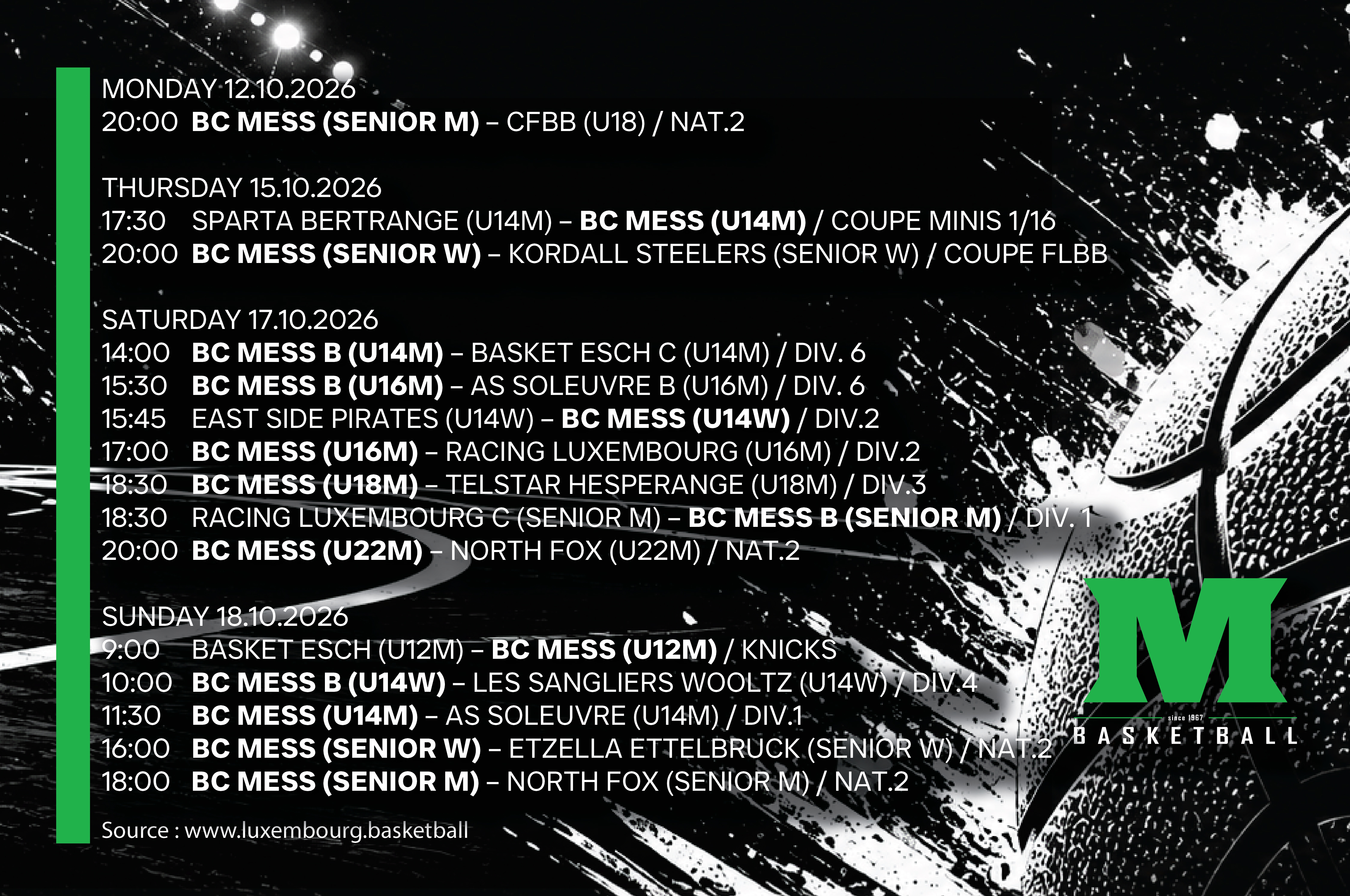 This week's games