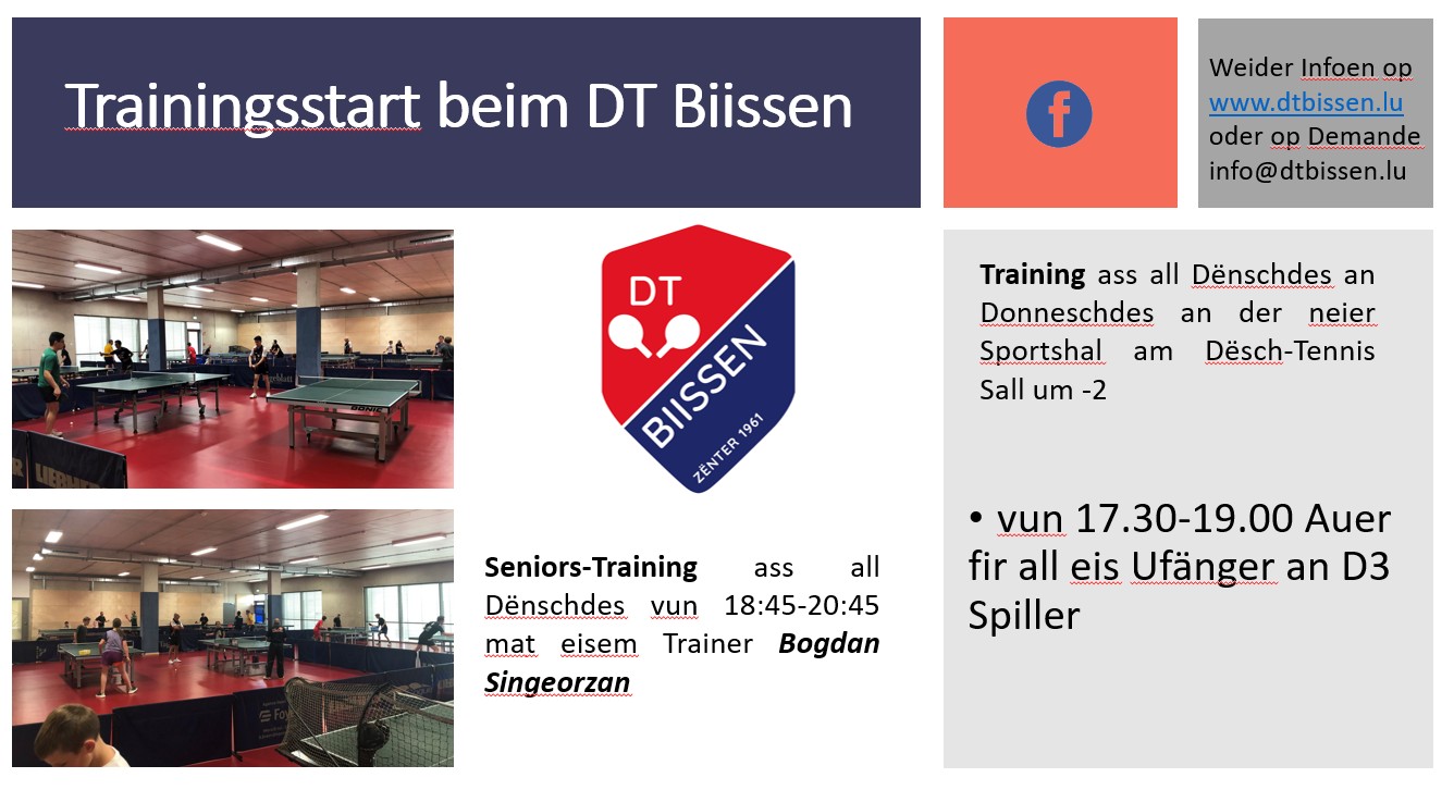 Trainingsstart