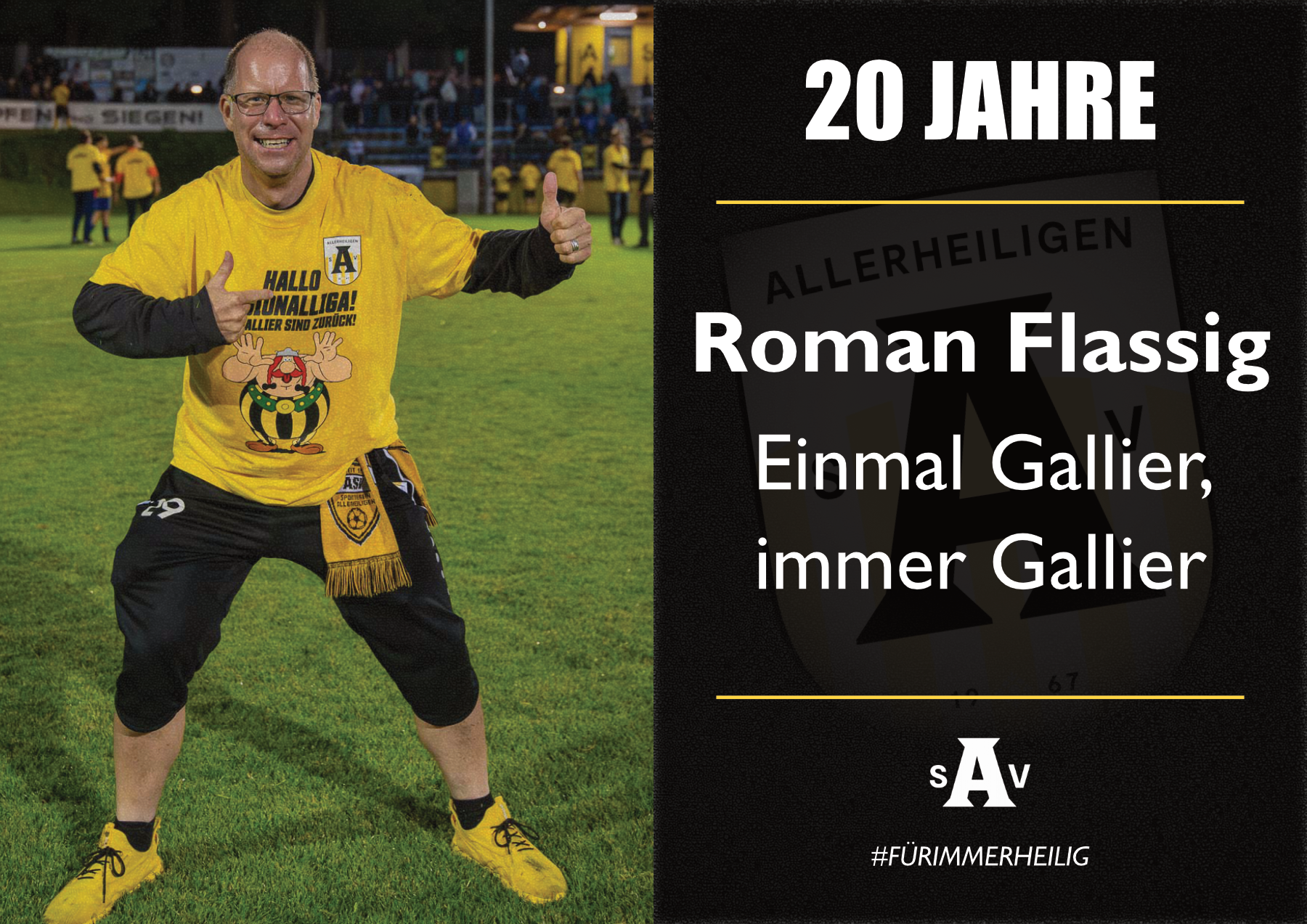 20 Jahre für den ASV: Roman Flassig und seine Gallier