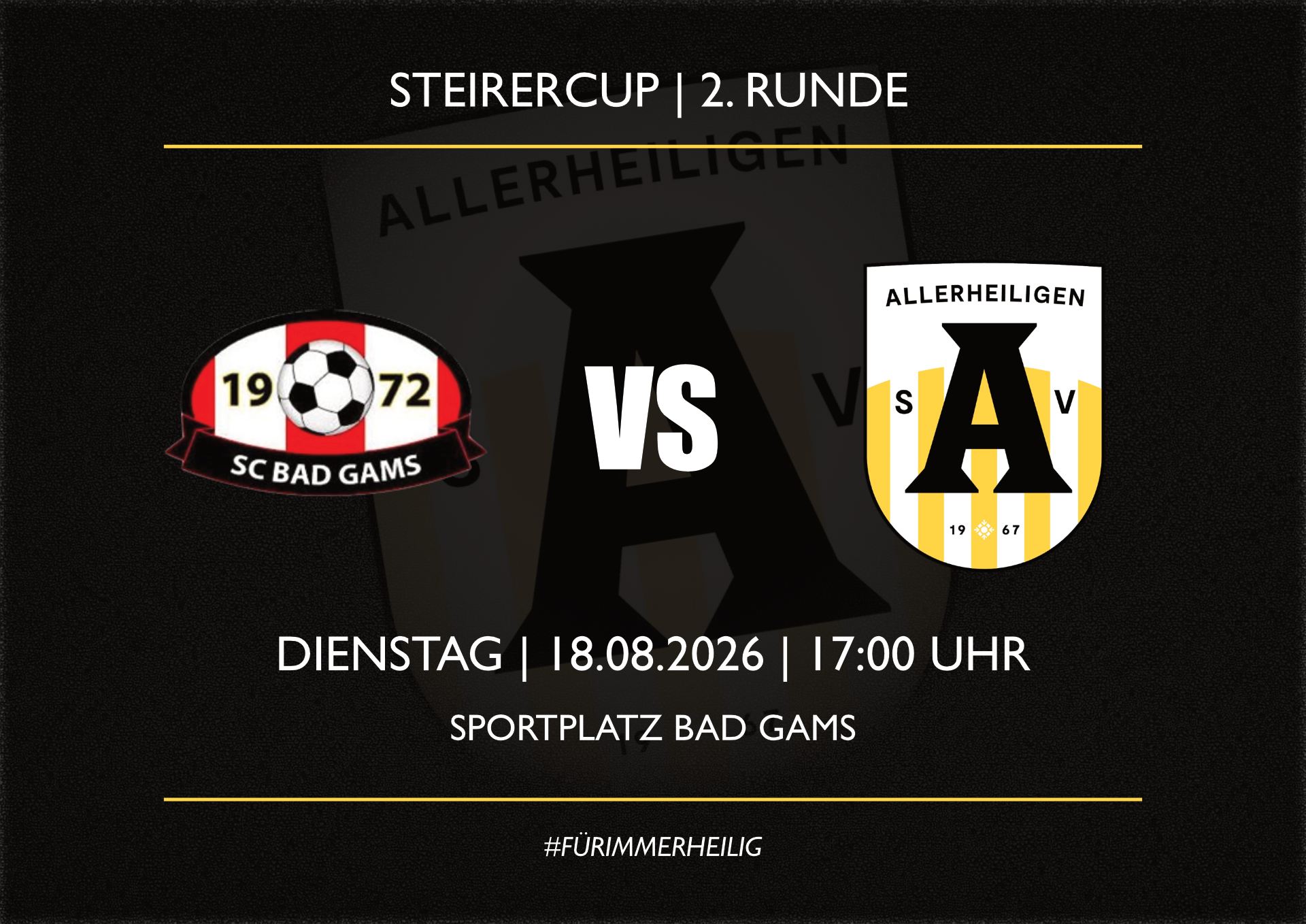 Steirercup: Allerheiligen gastiert beim SC Bad Gams