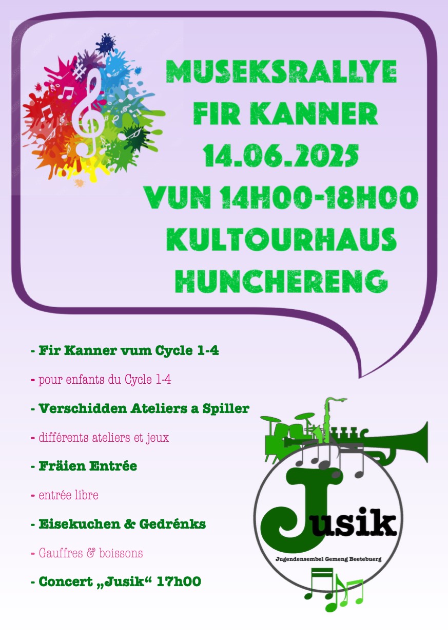 Museksrallye fir Kanner