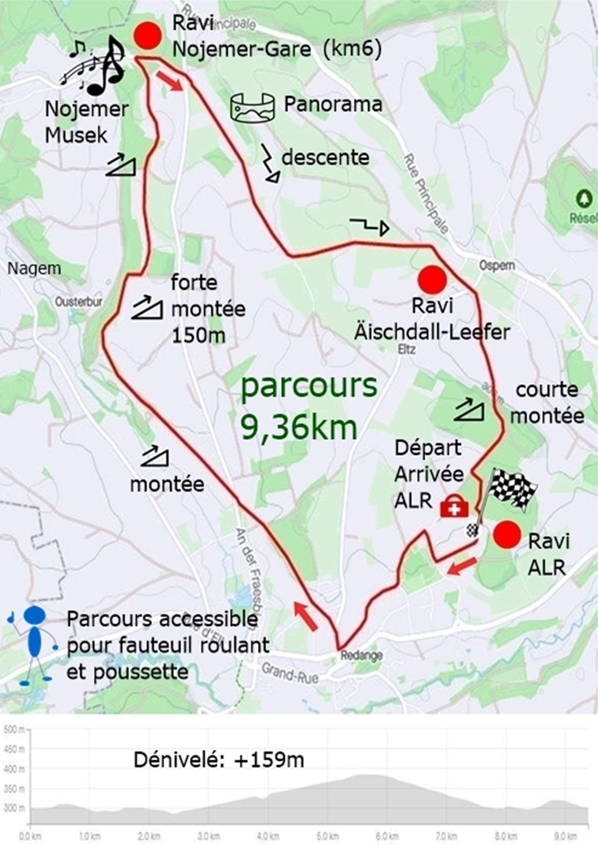 Informatiounen Parcours: 10km