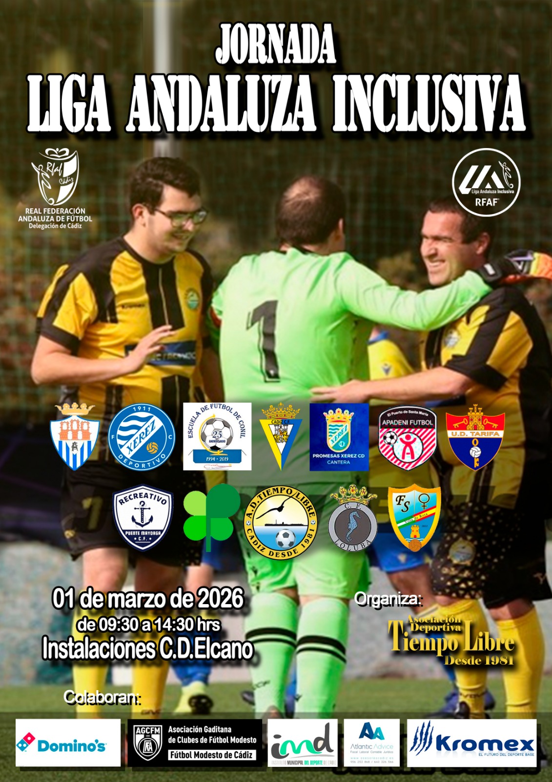 Jornada Organizada por la A. D. Tiempo Libre Liga Andaluza Inclusiva en Cádiz