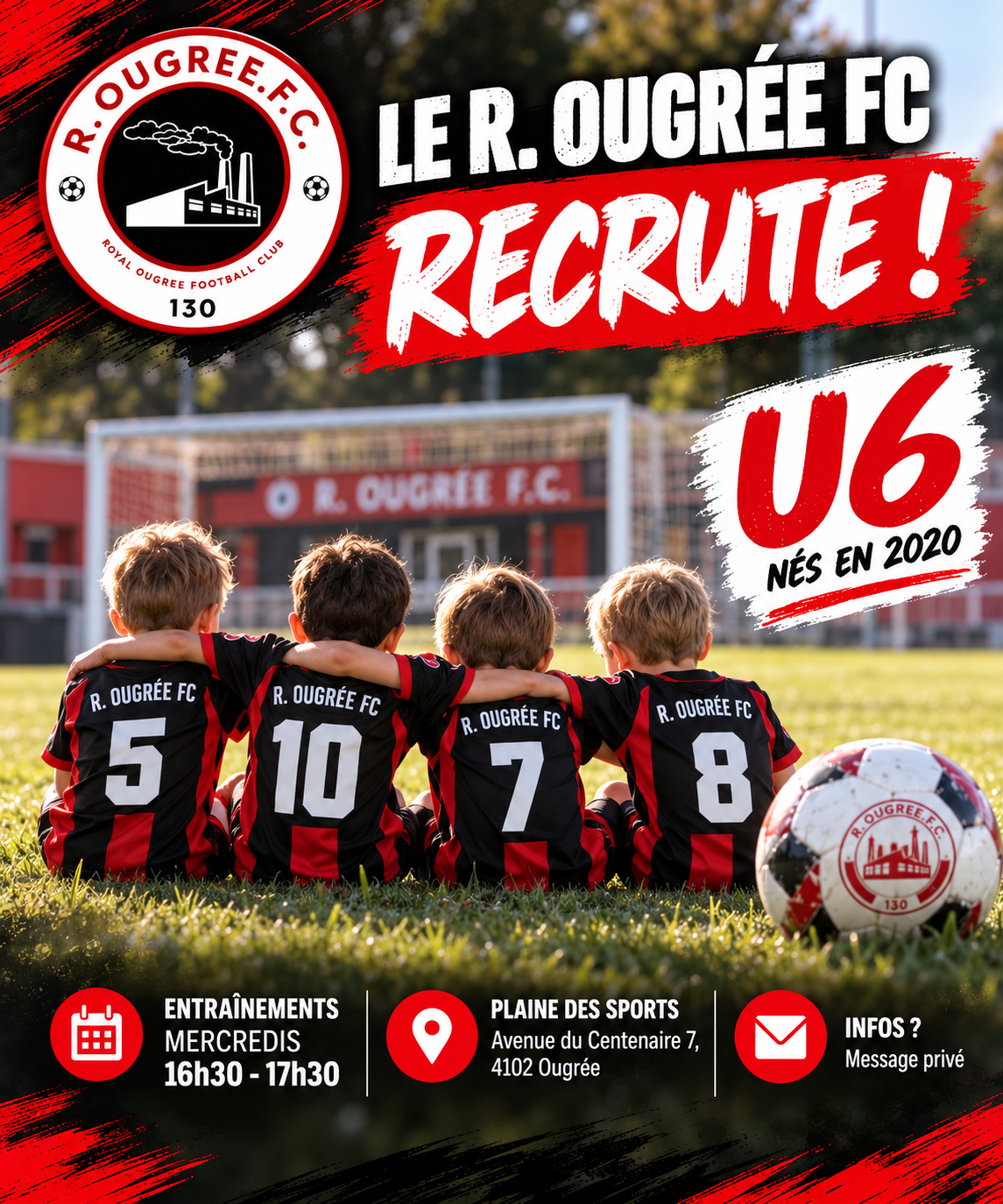 🔴⚫ LE R. OUGRÉE FC RECRUTE U6 ! ⚽ 