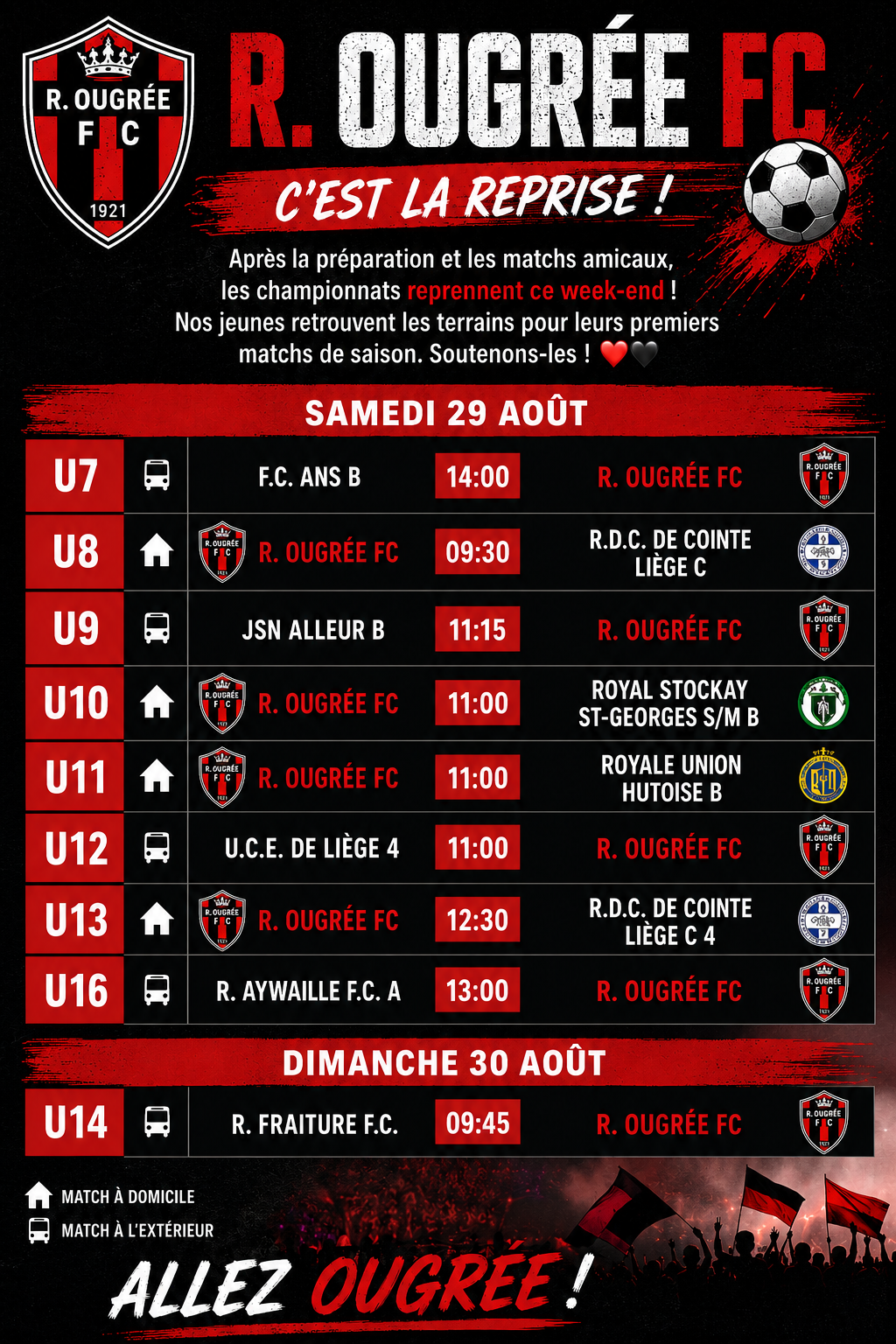 PROGRAMME DU WEEK-END 
