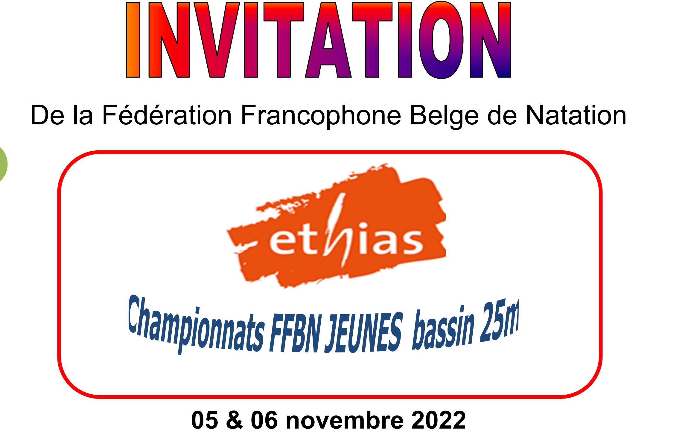 Championnats FFBN des jeunes bassin de 25 m