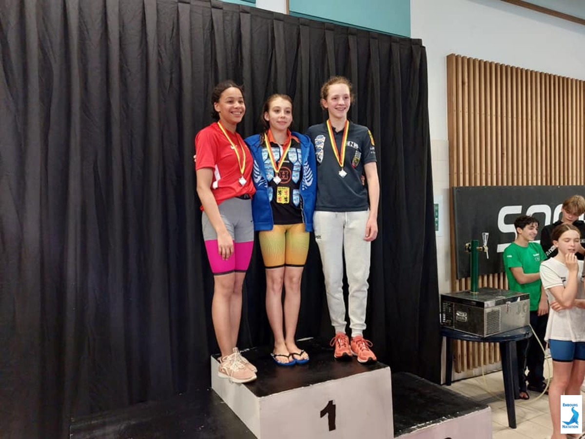 Podium - Perron - Championnats FFBN des jeunes 25m