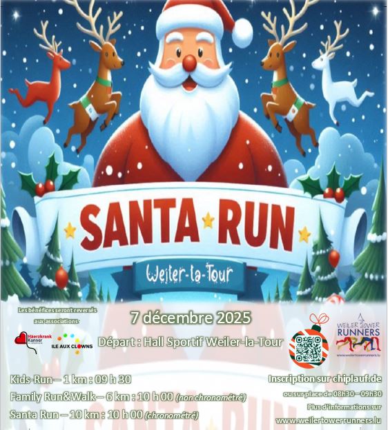 Santa Run Weiler-la-Tour – Le rendez-vous festif du 7 décembre 2025