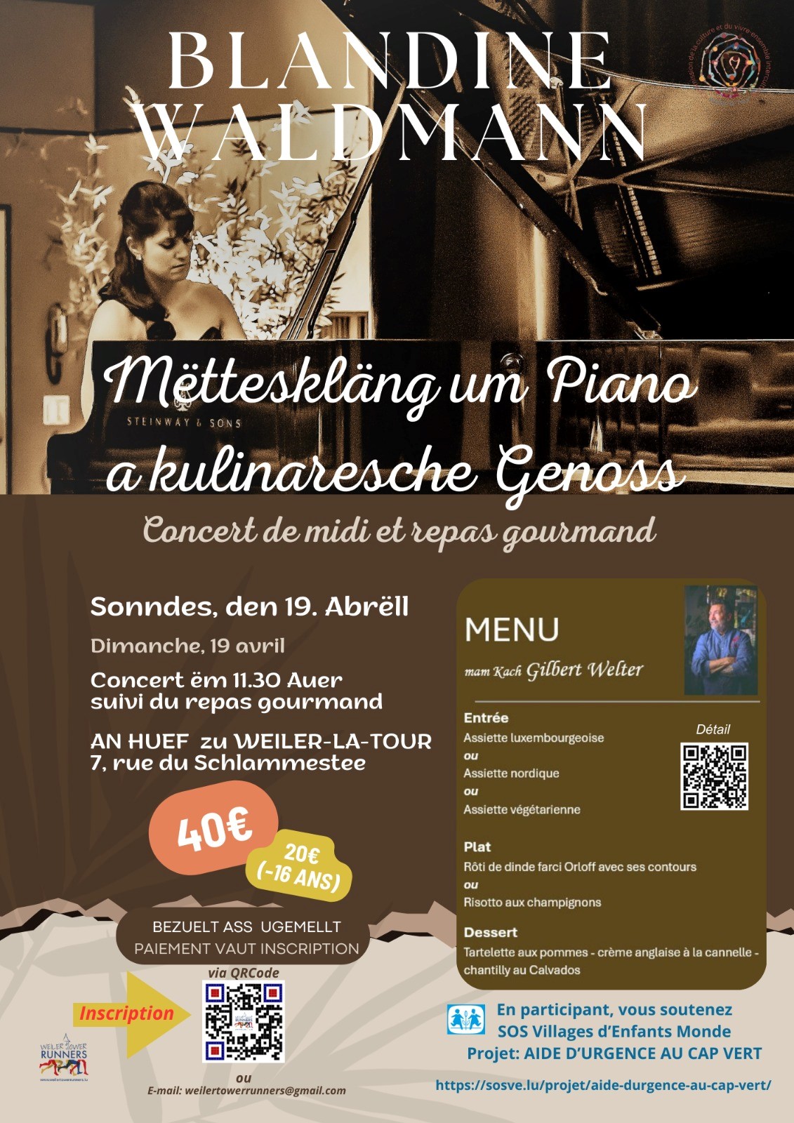 Mëttegkläng um Piano a kulinaresche Genoss