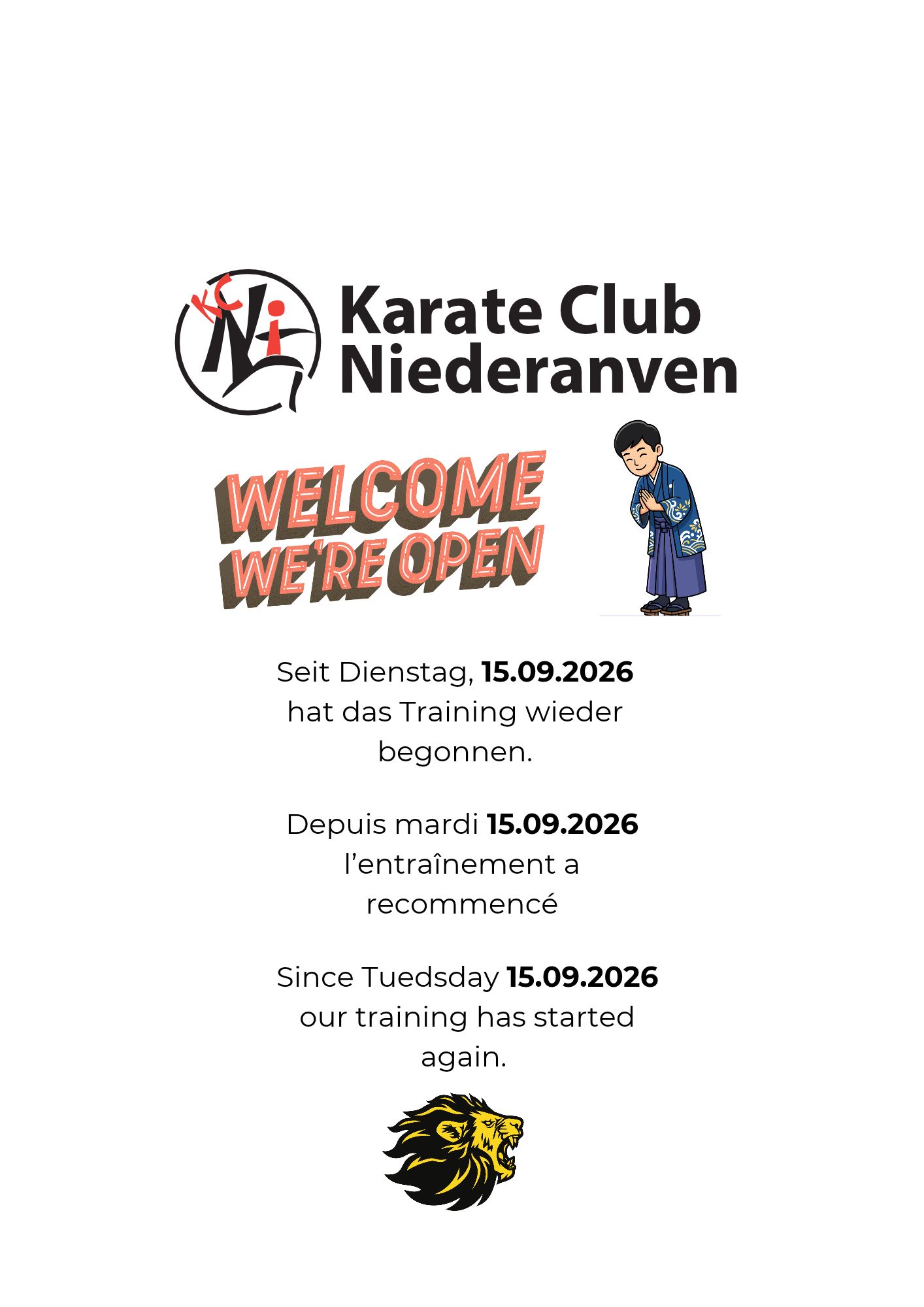 Neue Saison - nouvelle saison - New season