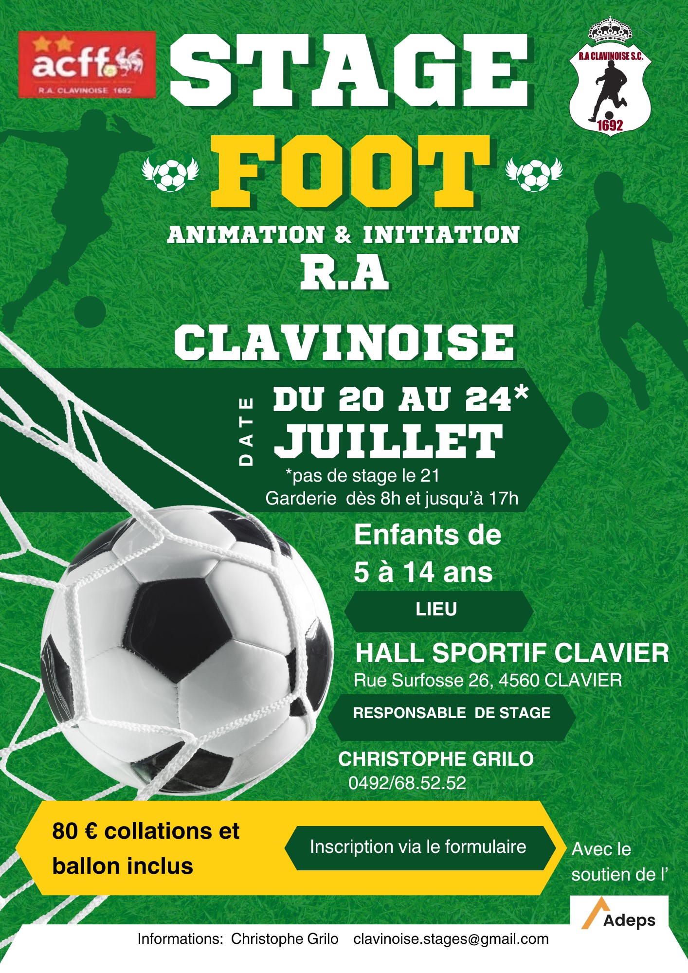 Stage Juillet R.A. Clavinoise
