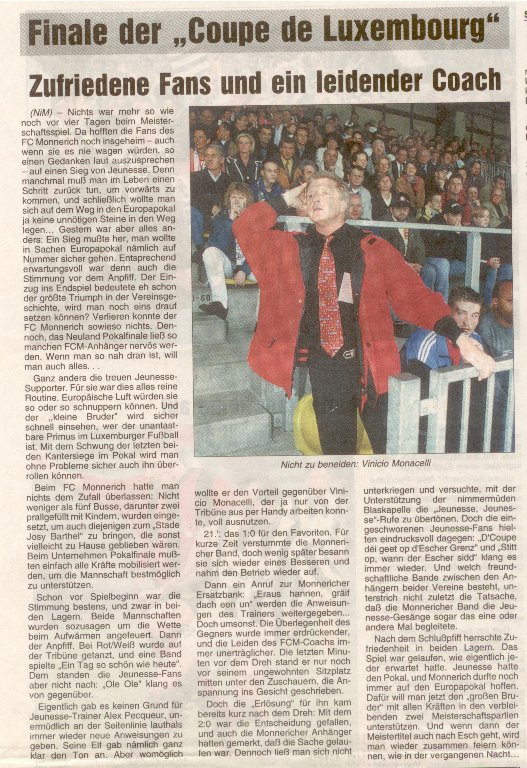 Finale de la Coupe de Luxembourg 2000